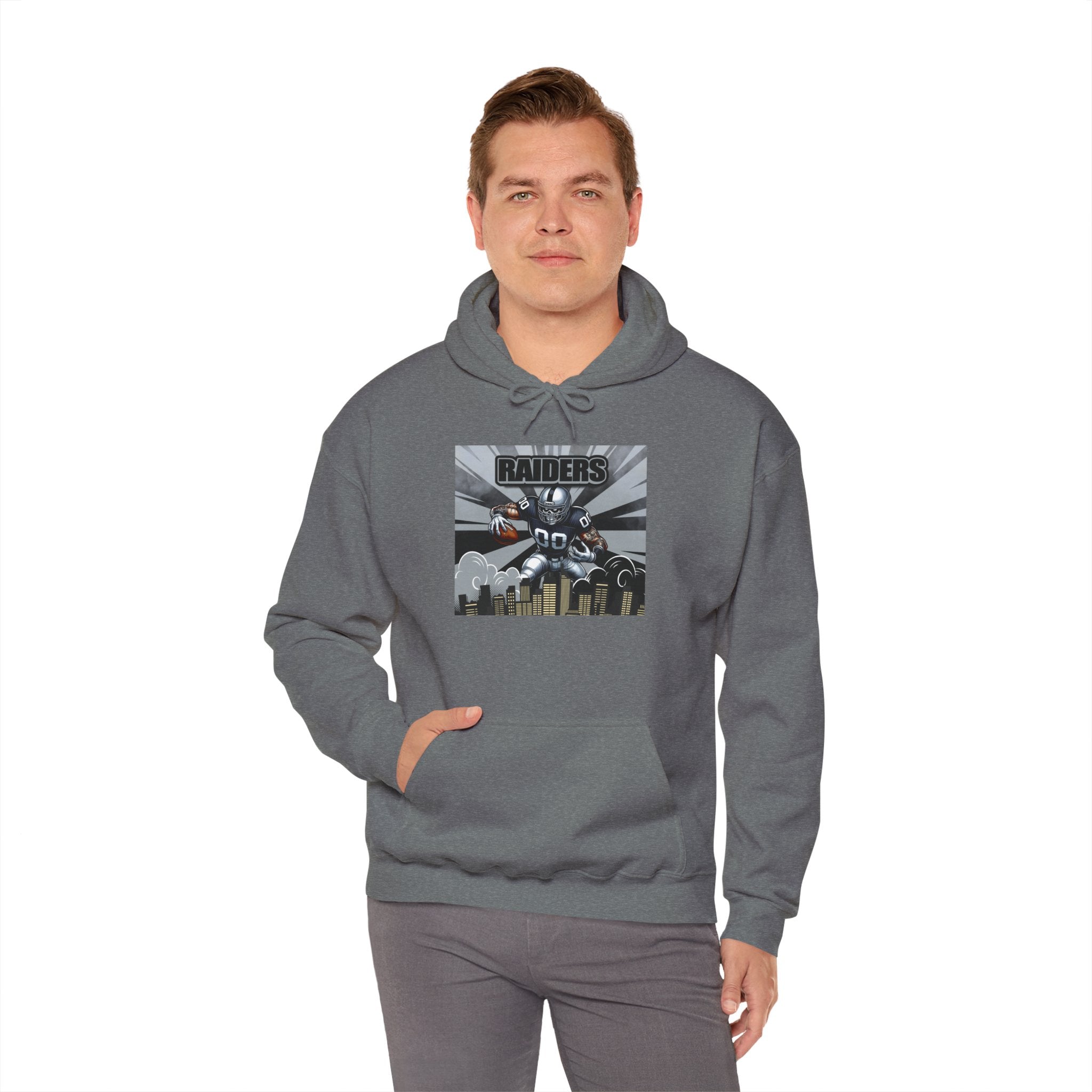 City Warrior Raiders Hoodie, Skyline Power Edition, Touchdown Raiders Hoodie, Unisex Hoodies, Raiders Football Fan Hoodie