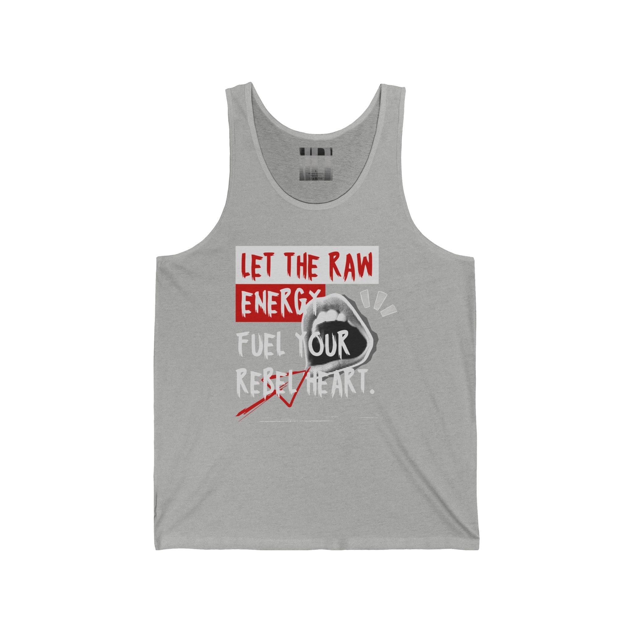 Let The Raw Energy Fuel Your Rebel Heart, Gym Dudes Tank Top, Workout Sleeveless Shirt, Fitness Muscle Tee, Athletic Unisex Jersey Tank, Bodybuilding Tank, Exercise Vest