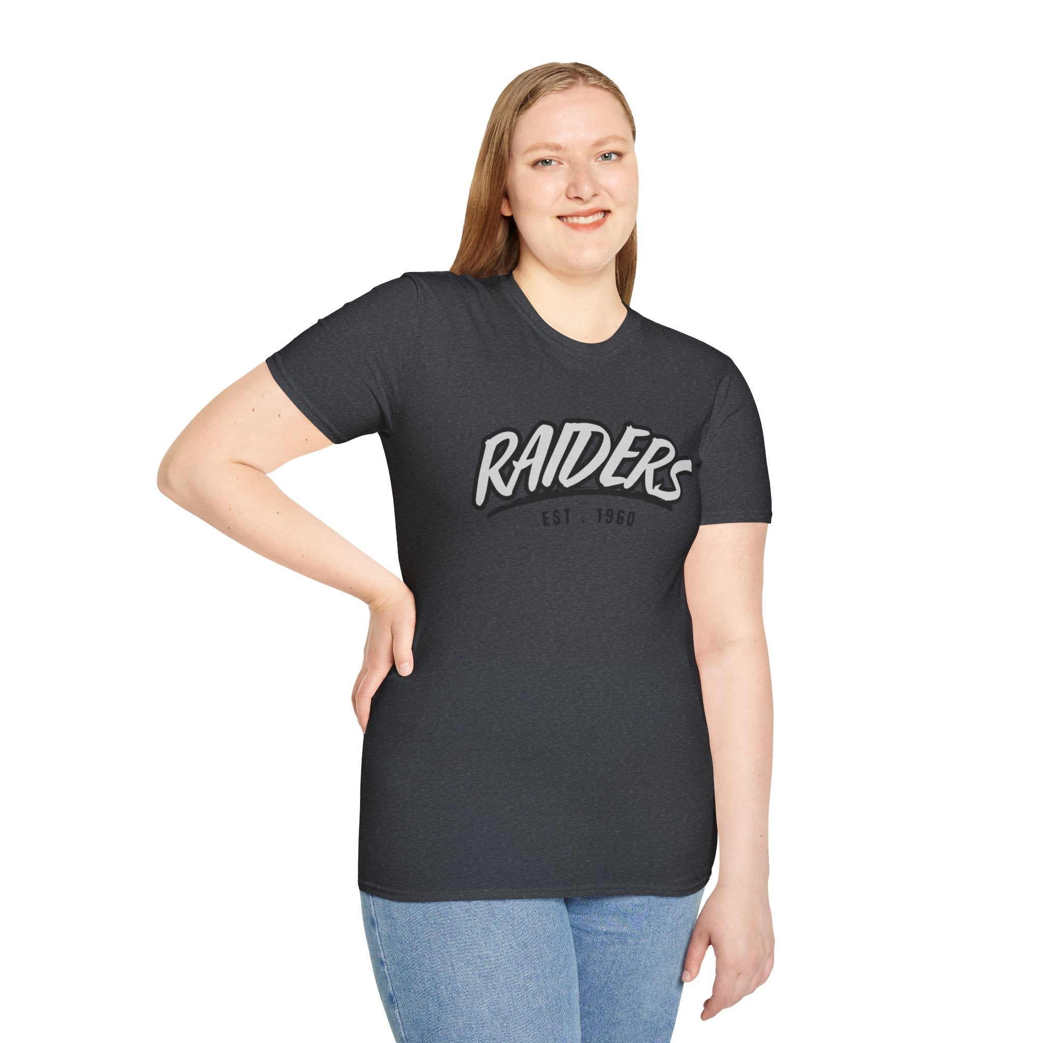 Football Shirt Unisex Softstyle T-Shirt, Football Fan Tee, Team Raiders Football Gift, Sports Fan Apparel, Game Day Shirt