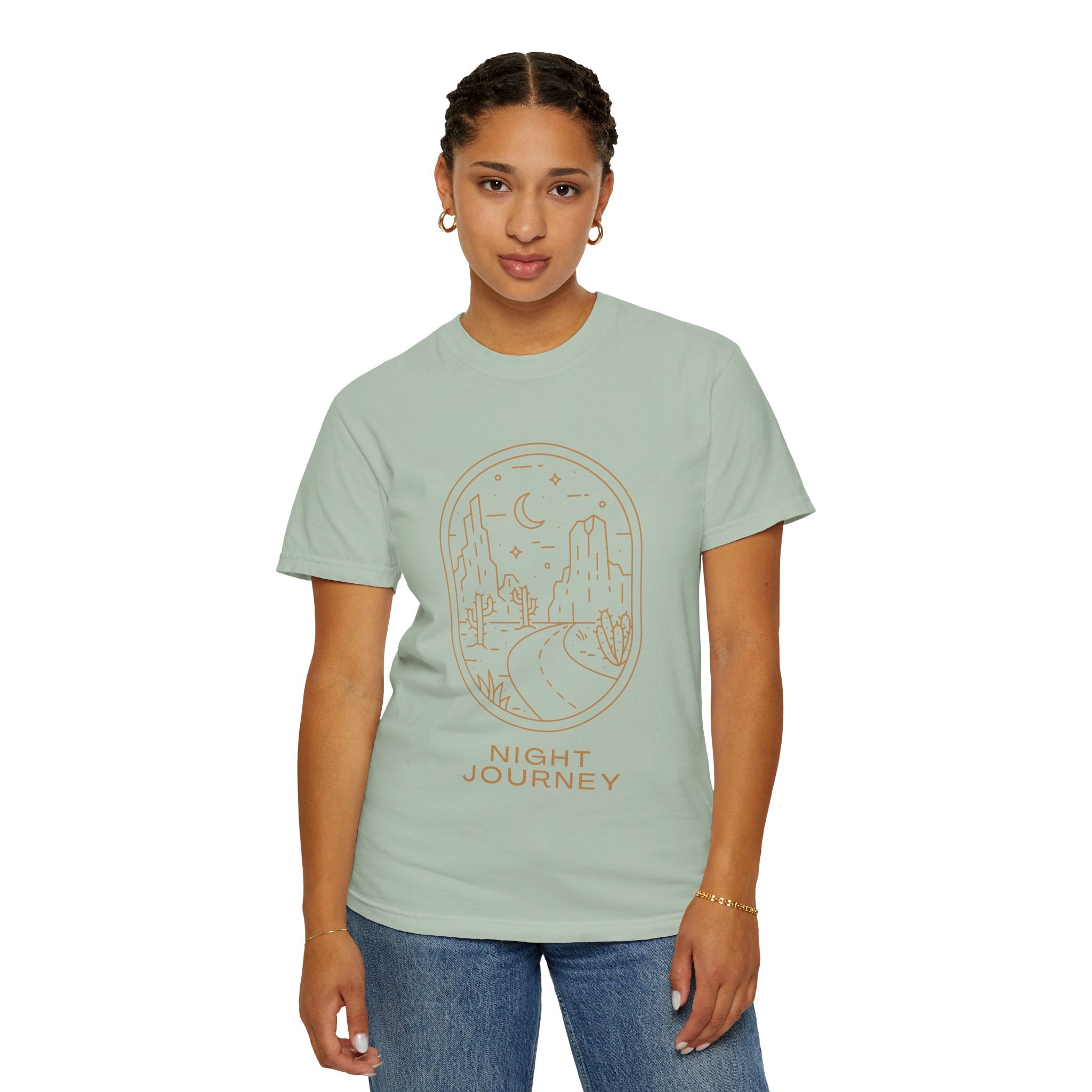 Night Journey, Graphic Design Unisex T-shirt, Casual Cotton Outwear, Gift for Him- Gift for Her, Stylish Tee, Cool Shirt, Trendy Apparel, Comfortable Top,