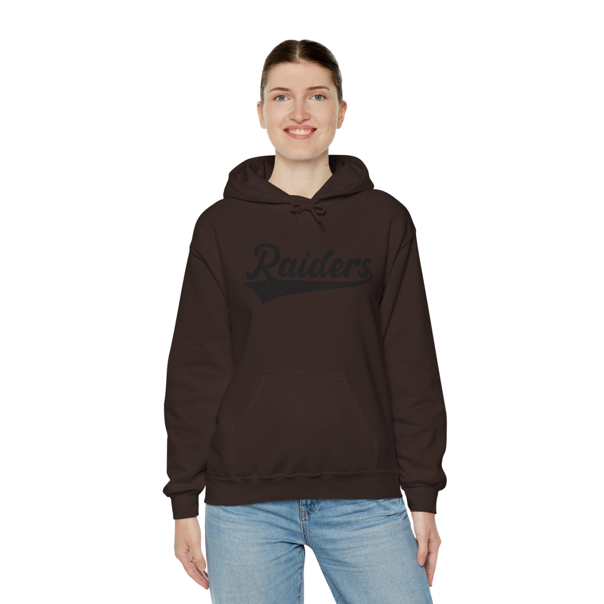 Pure Black Raiders Hoodie - Legendary Fanwear, Football Raiders Hoodie, Bold and Dominant, Ultimate Game-Day Gear, Football
