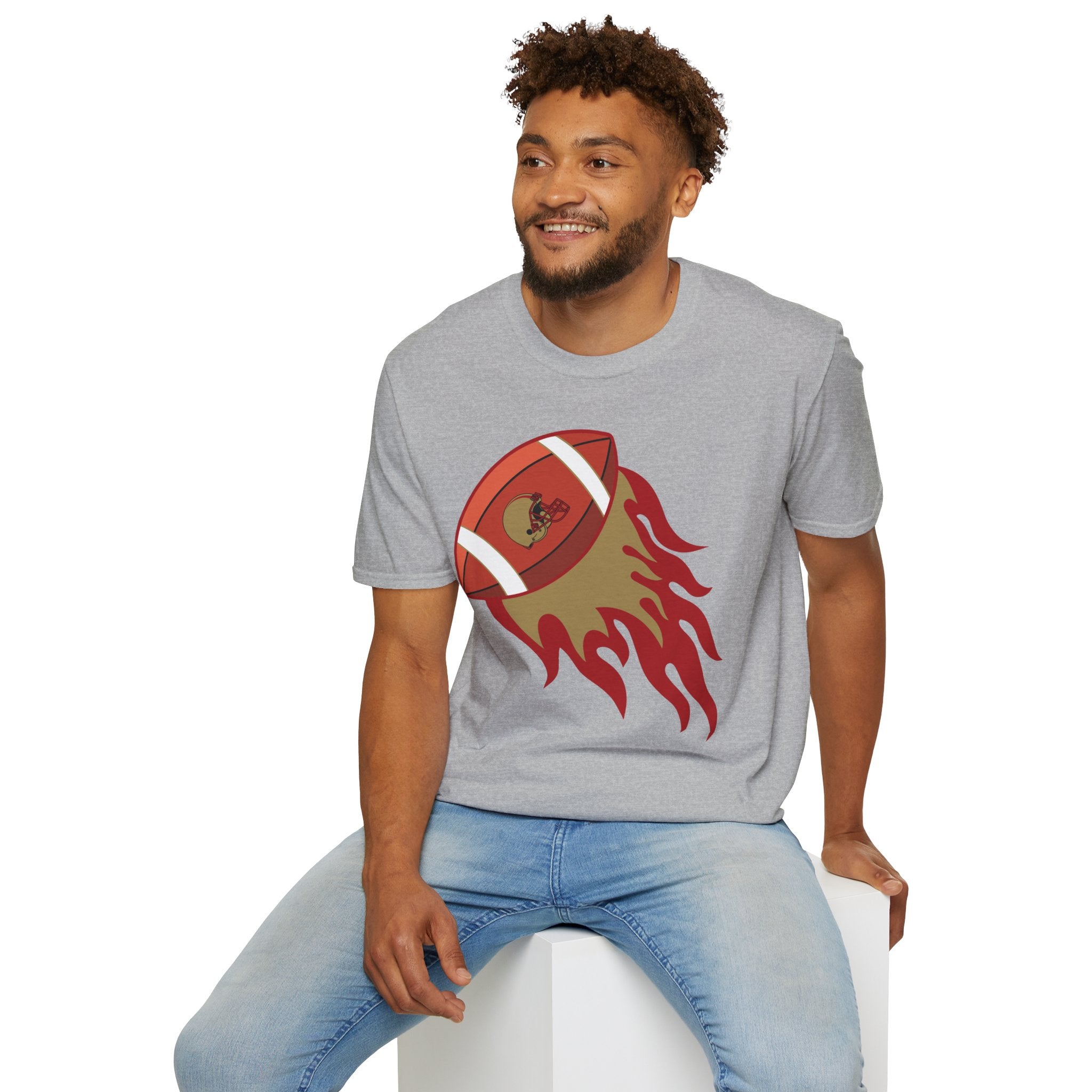 SF Football on Flare , San Francisco Shirt, Unique Fan Apparel, Football Team Game Day Shirt, Sporty Men's Women's Clothing