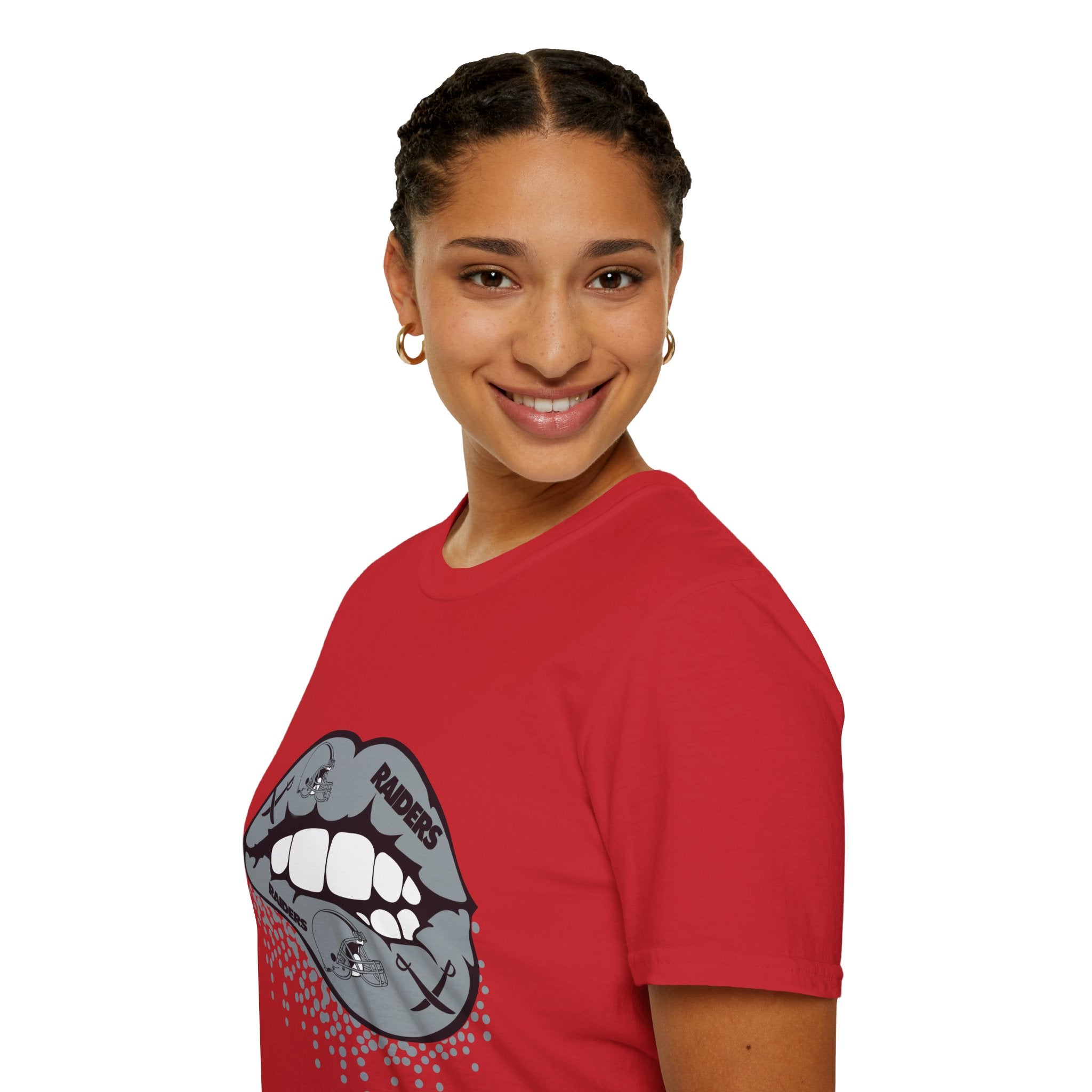 Lip Bite Raiders Unisex T-Shirt -Vintage Inspired Tee, Classic Shirt, Football Fan Shirt, Team Sports Top, Soft Cotton Jersey