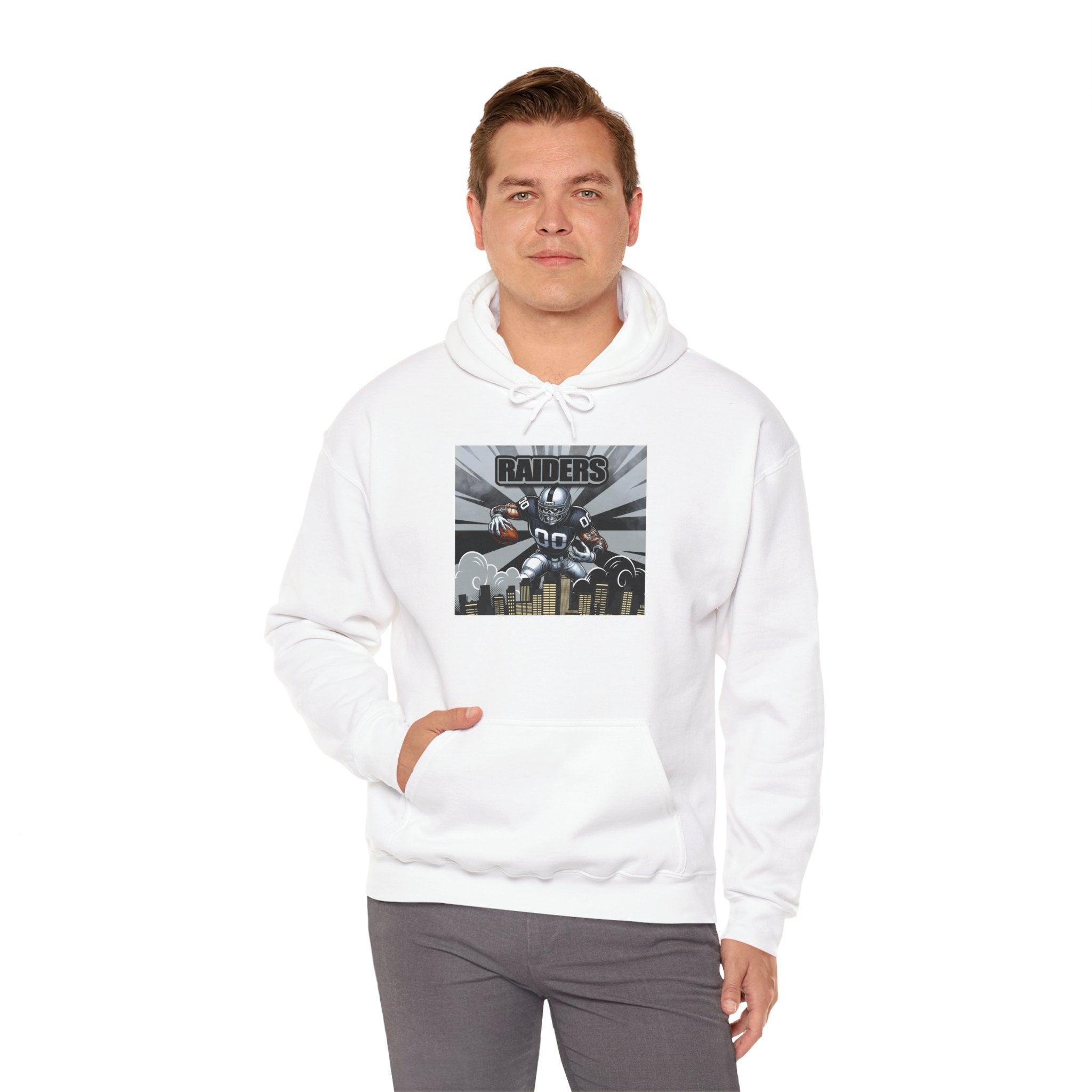 City Warrior Raiders Hoodie, Skyline Power Edition, Touchdown Raiders Hoodie, Unisex Hoodies, Raiders Football Fan Hoodie
