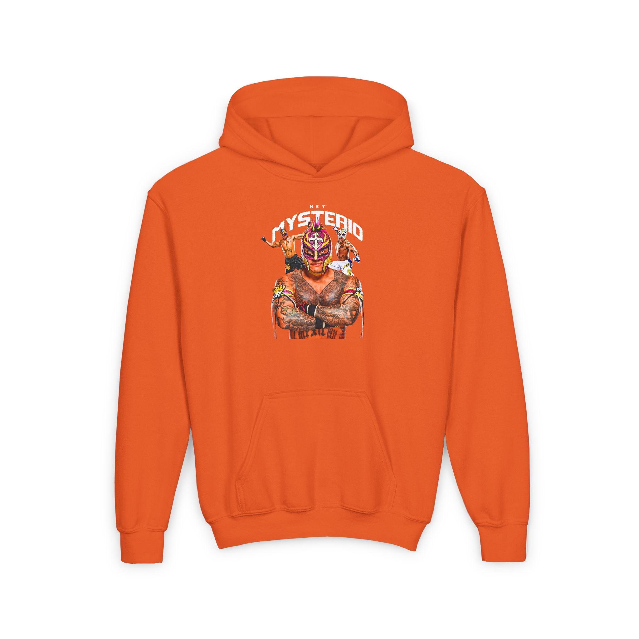 Rey Mysterio Graphic Design, Sports Fan Kids Hoodies - Youth Heavy Blend Hooded Sweatshirt, Unisex Wrestling Fan Hoodies, Gift for Her-Him, Casual Outwear