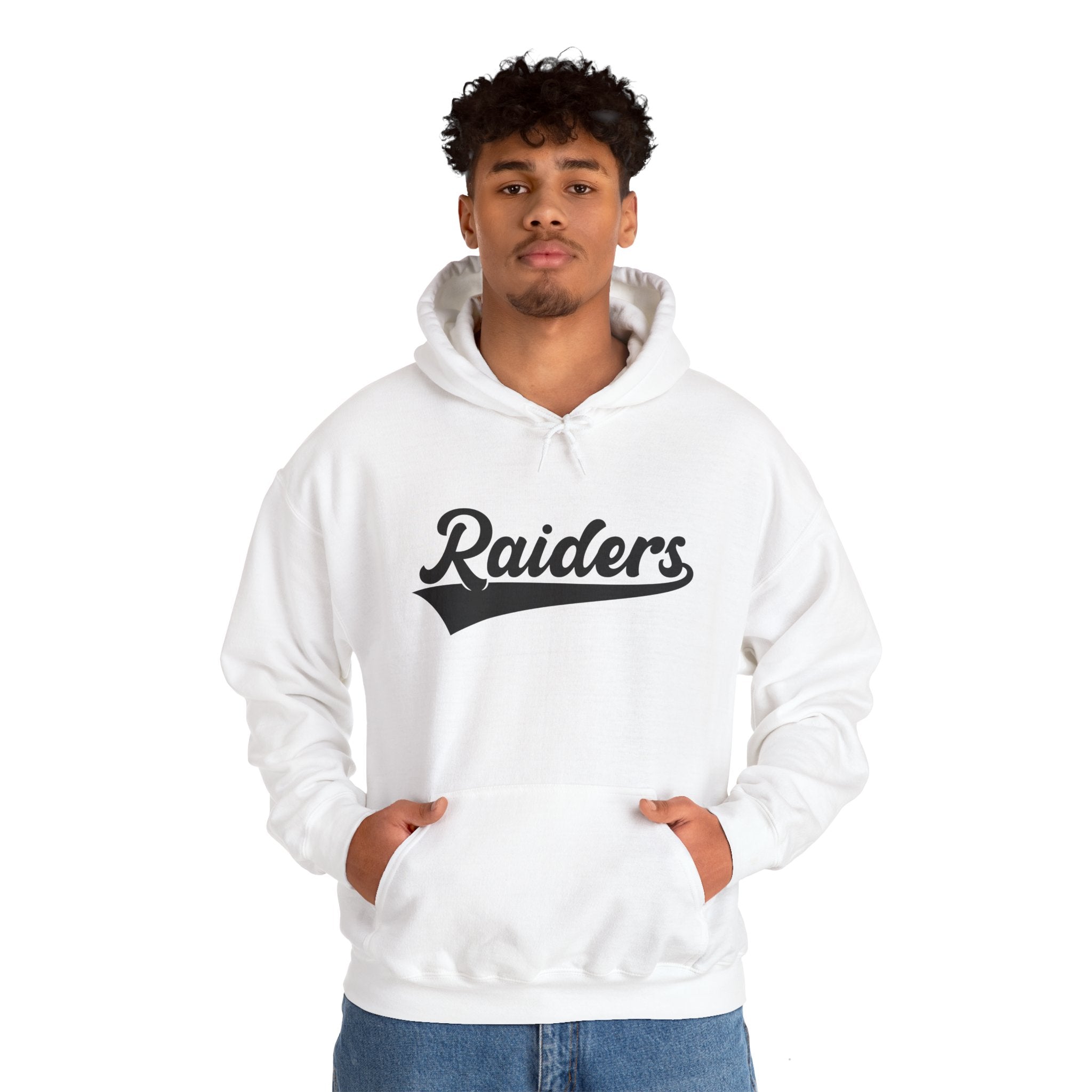 Pure Black Raiders Hoodie - Legendary Fanwear, Football Raiders Hoodie, Bold and Dominant, Ultimate Game-Day Gear, Football