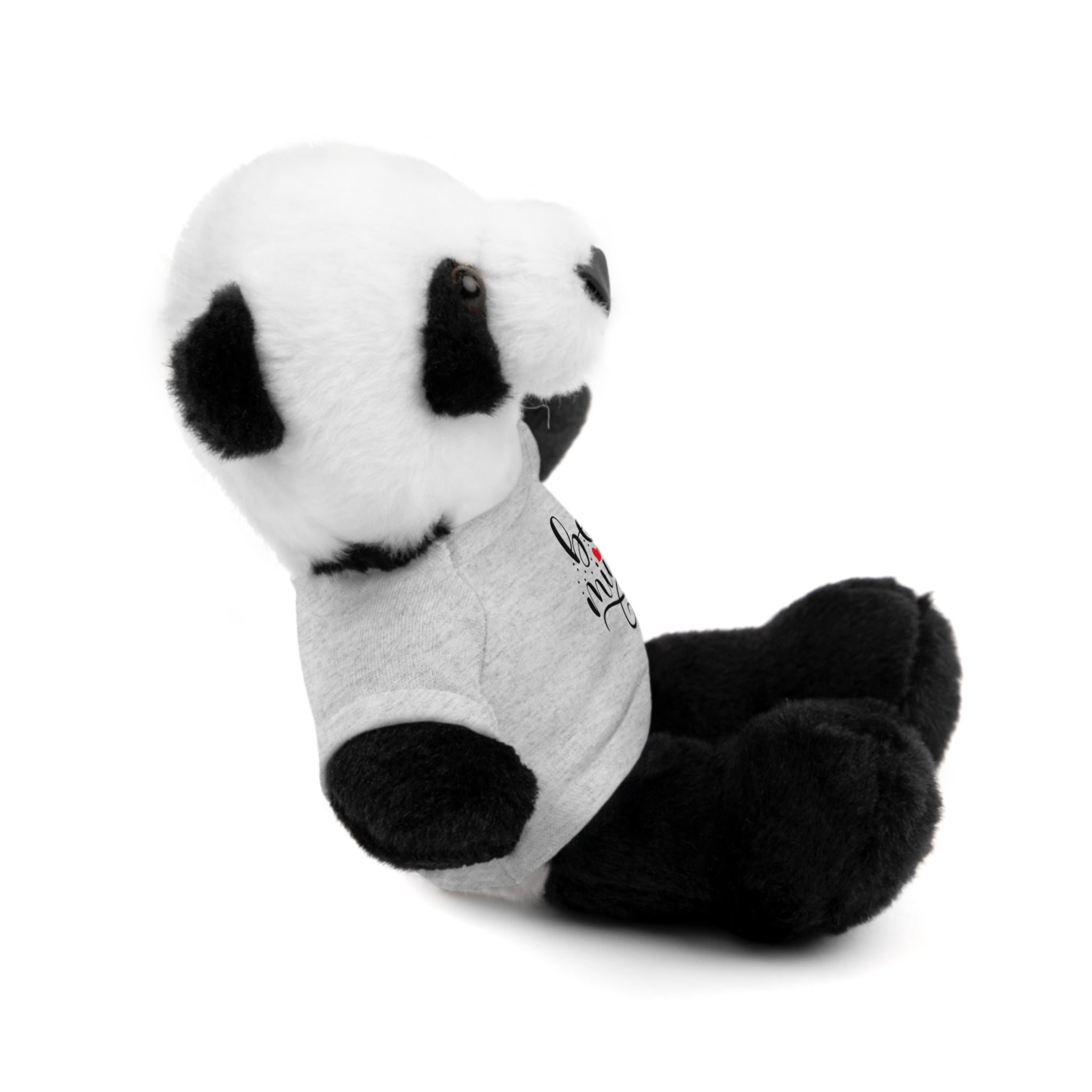 Lovely Panda Plushy, Be Mine, Stuffed Animals Shirt Printed, Suitable for Soft Valentine's Day Gift for Her, Him