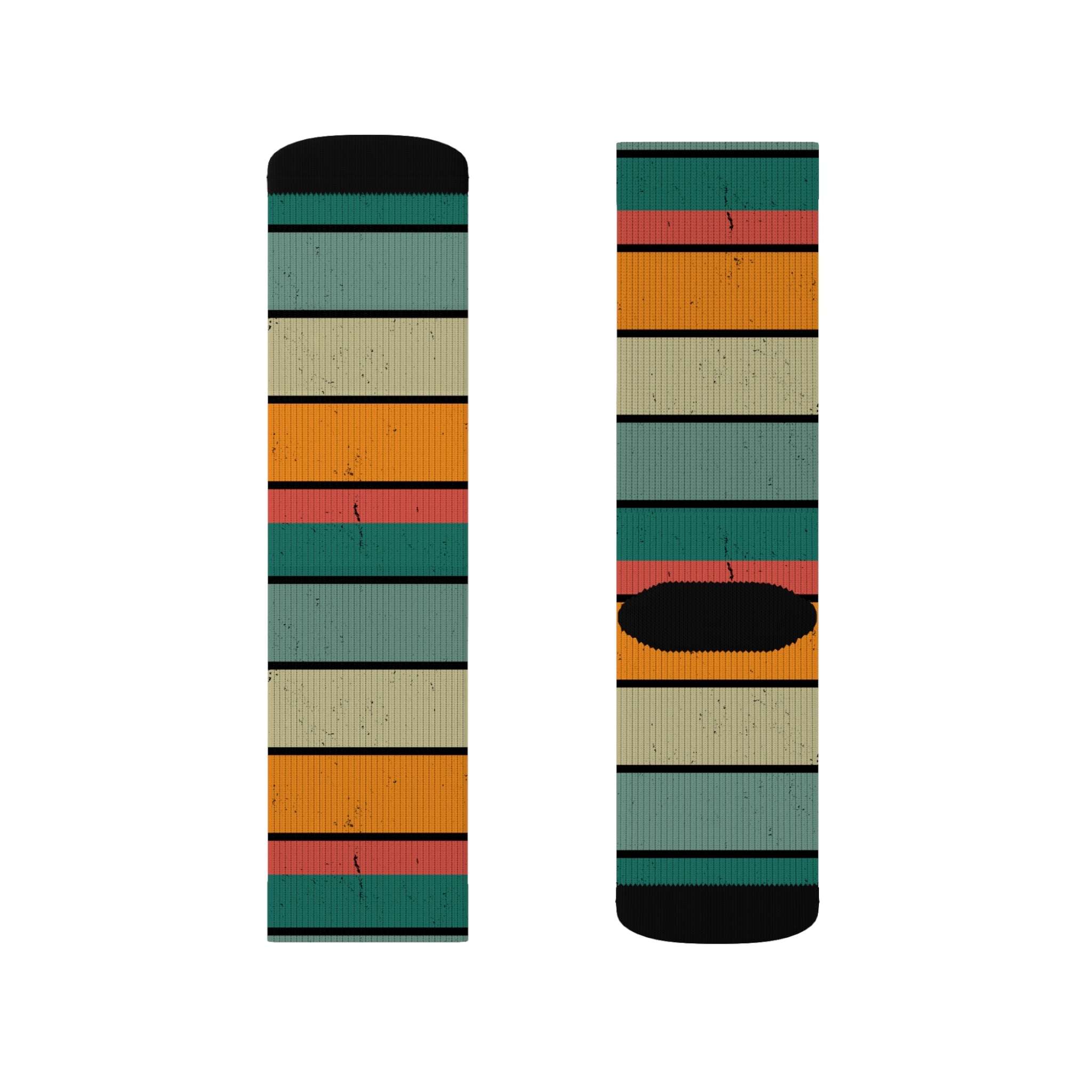 Colorful Retro Classic Striped Socks, Cute Athletic Crew socks, Patterned Socks Warm Crew Socks, Socks for everyday wear