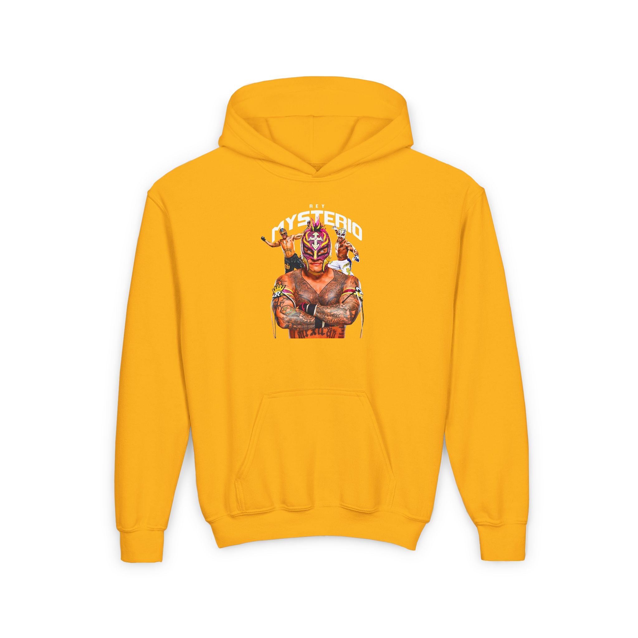 Rey Mysterio Graphic Design, Sports Fan Kids Hoodies - Youth Heavy Blend Hooded Sweatshirt, Unisex Wrestling Fan Hoodies, Gift for Her-Him, Casual Outwear
