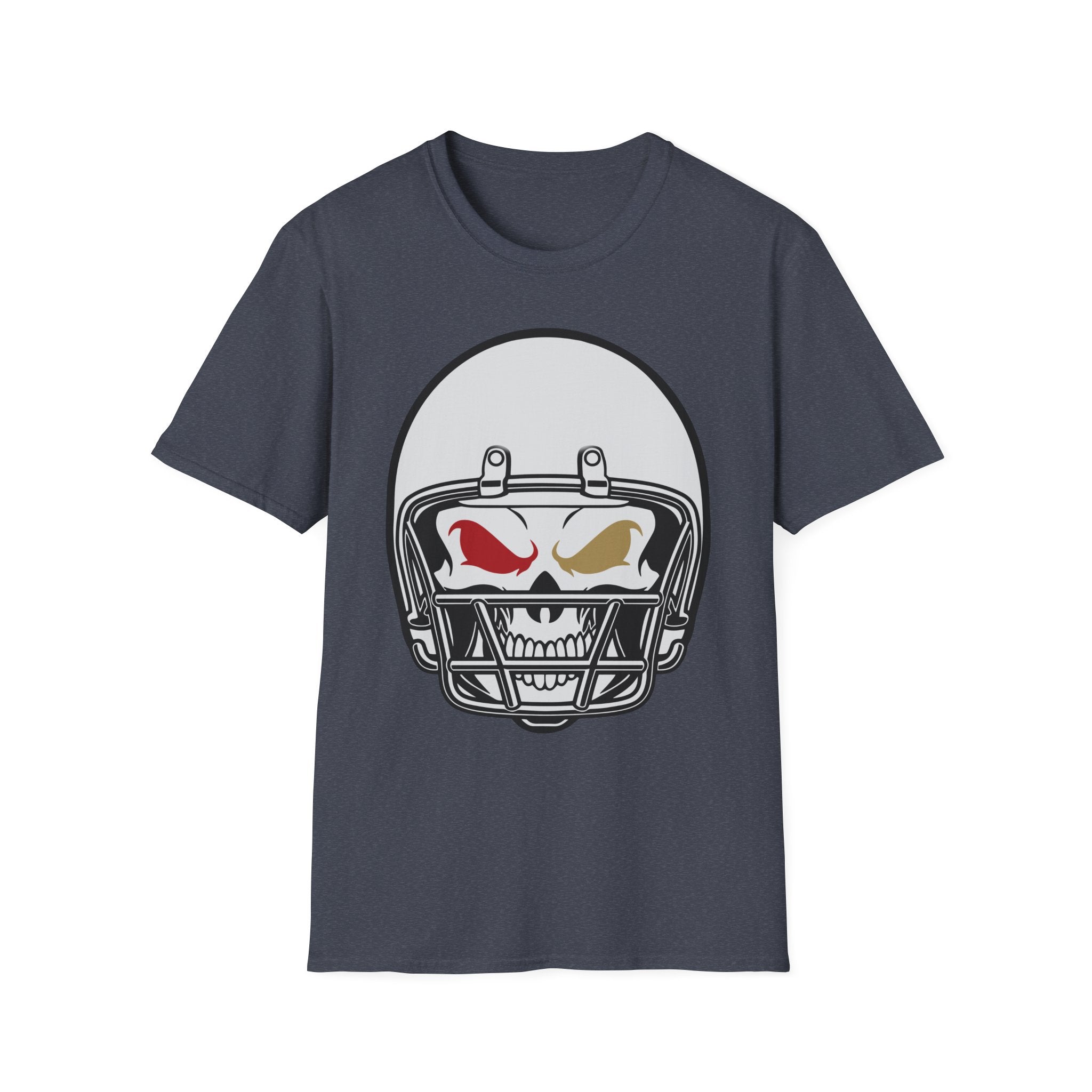 SF Football Skull Helmet T-Shirt - Unique Fan Apparel, Football Team Tee, Game Day Shirt, Sporty Top, Men's Women's Clothing