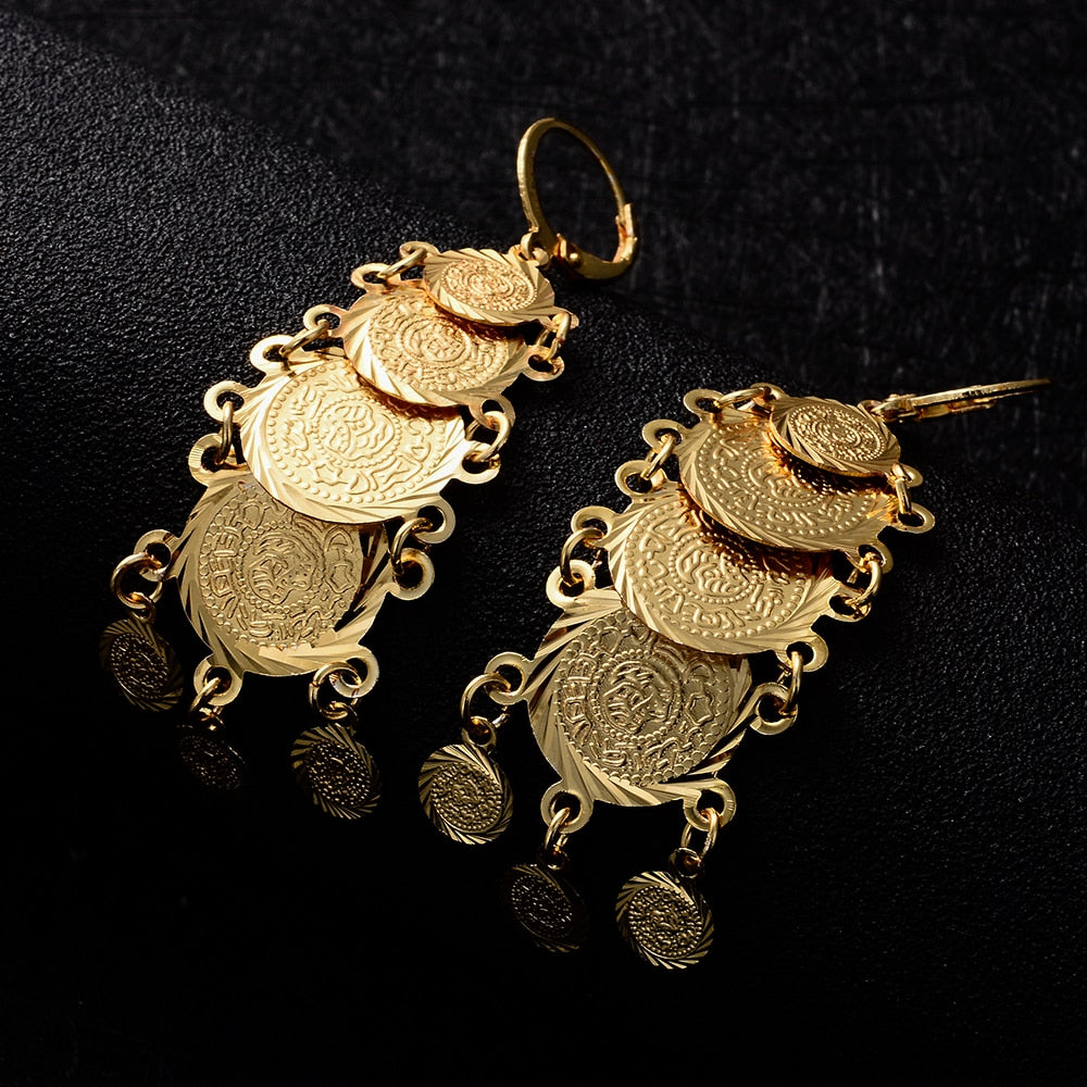 Gold Coin Earrings