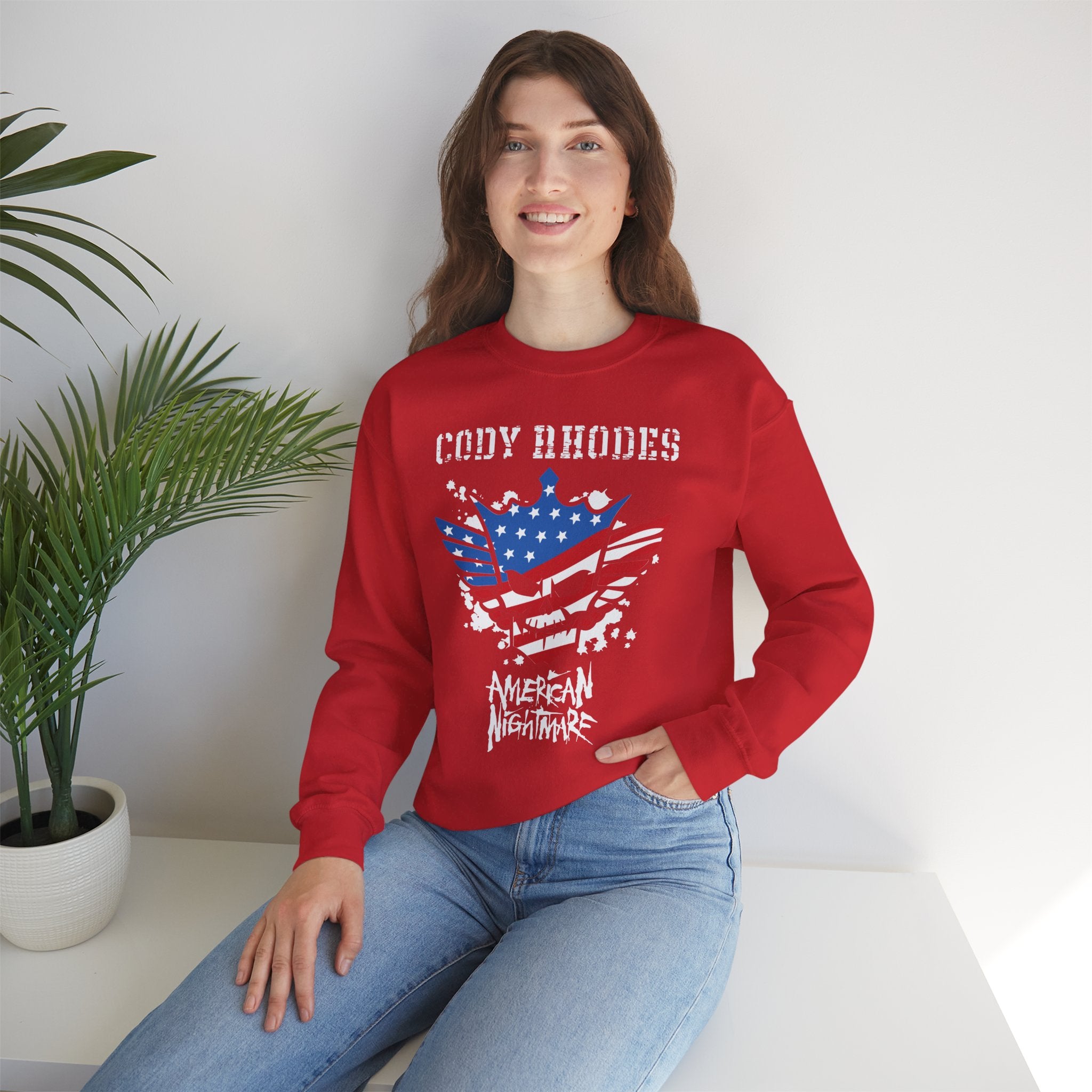 Cody Rhodes American Nightmare, Wrestling Fan Unisex Sweatshirt - Gift for Him or Her, Casual Outwear, Graphic Design, Heavy Blend Sweatshirt