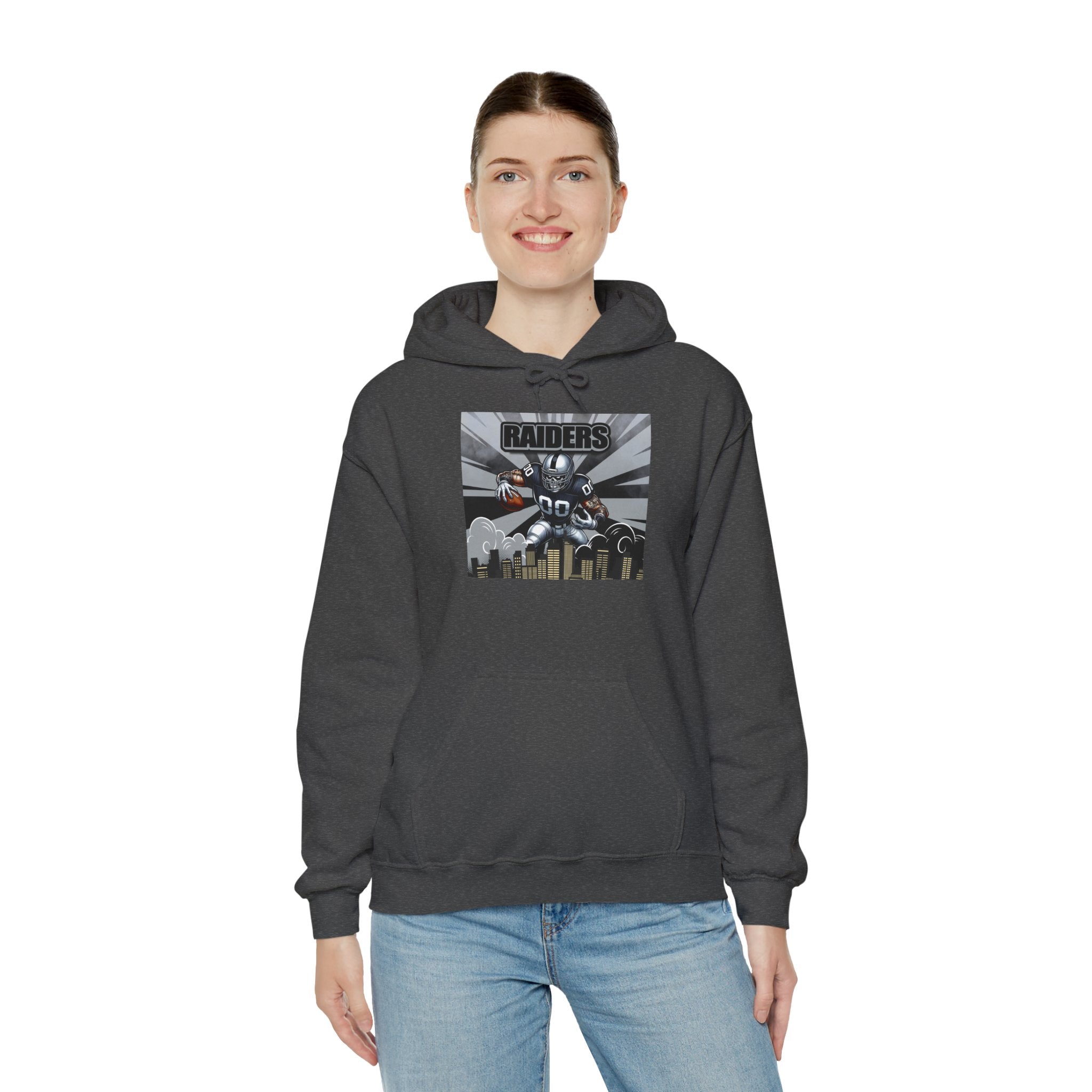 City Warrior Raiders Hoodie, Skyline Power Edition, Touchdown Raiders Hoodie, Unisex Hoodies, Raiders Football Fan Hoodie