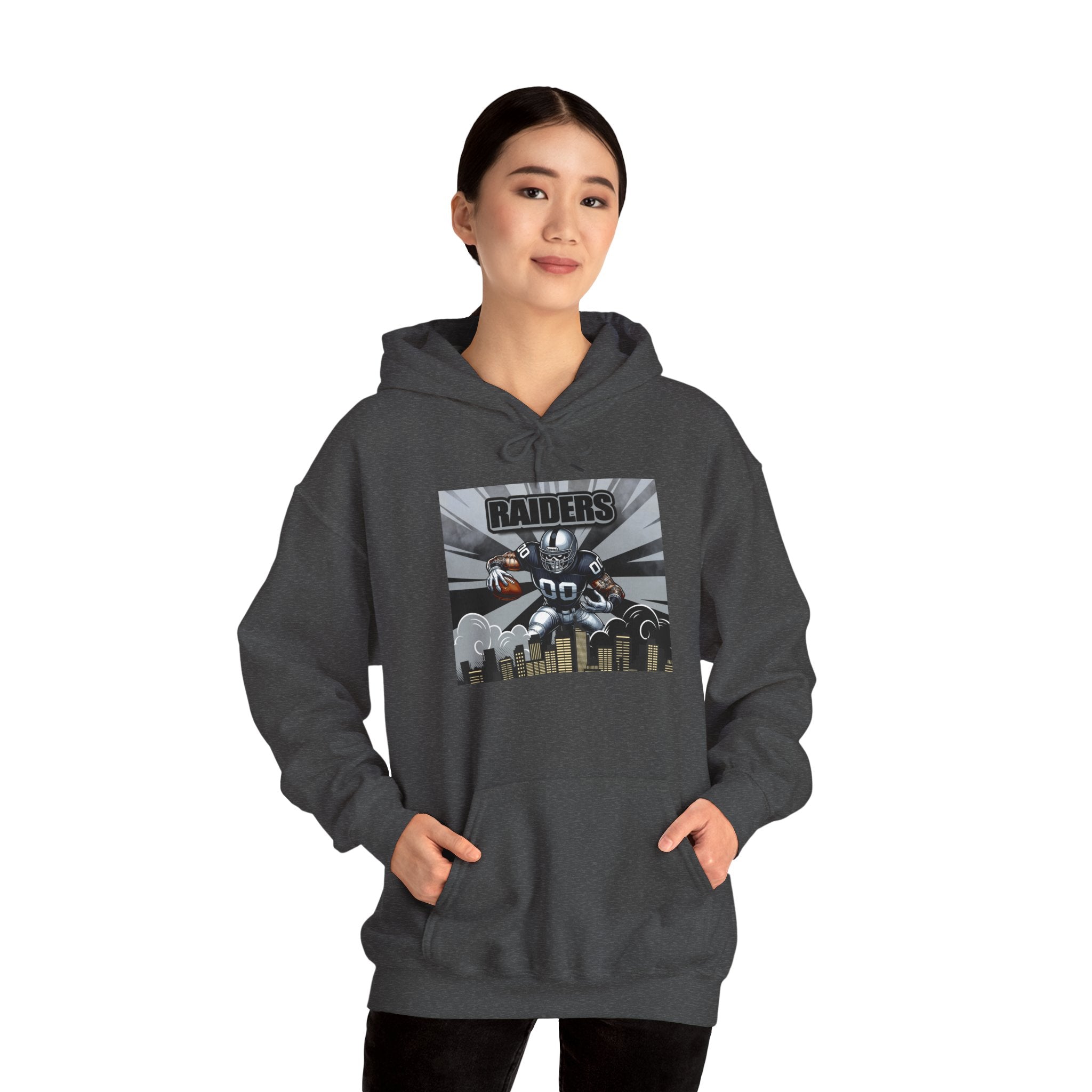 City Warrior Raiders Hoodie, Skyline Power Edition, Touchdown Raiders Hoodie, Unisex Hoodies, Raiders Football Fan Hoodie