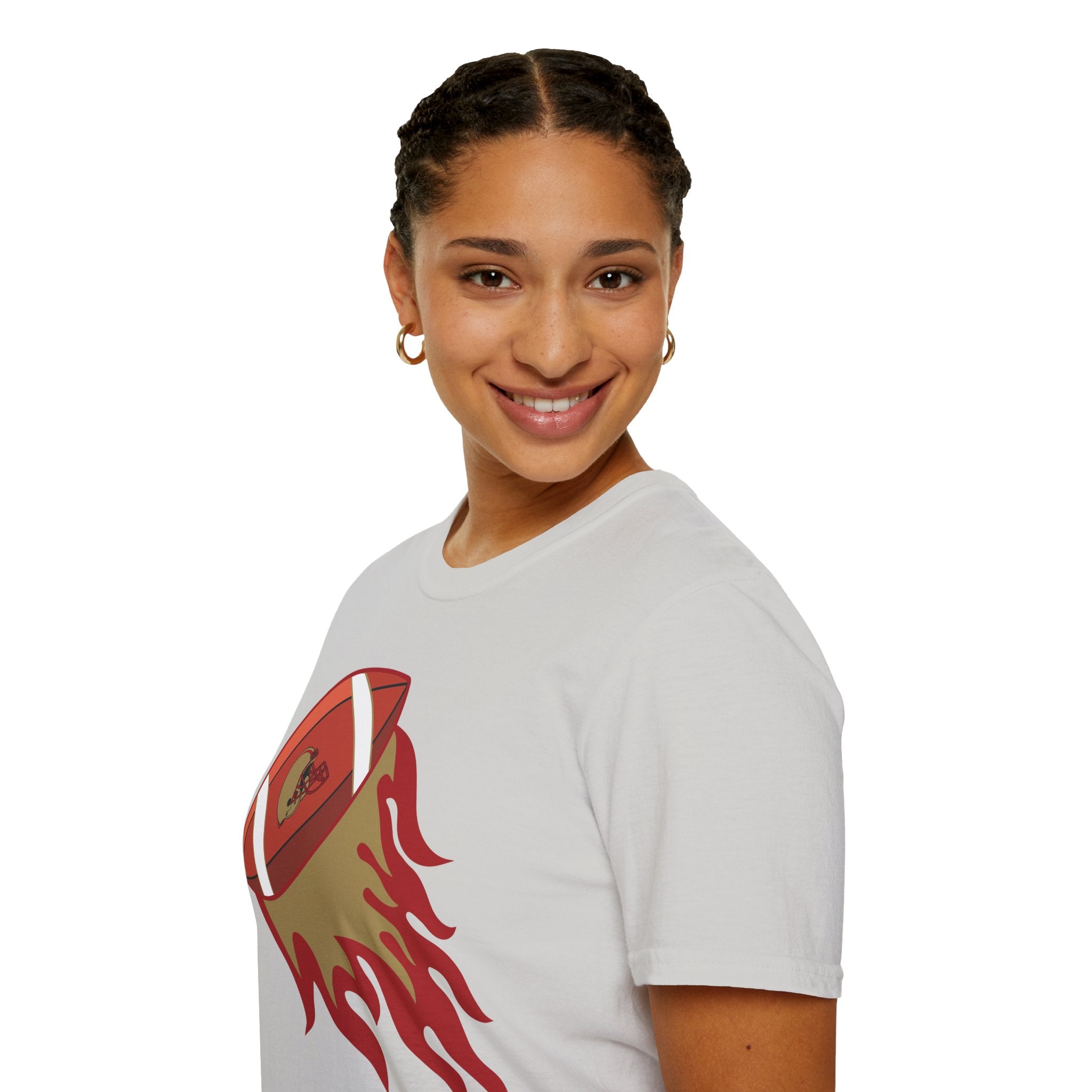 SF Football on Flare , San Francisco Shirt, Unique Fan Apparel, Football Team Game Day Shirt, Sporty Men's Women's Clothing
