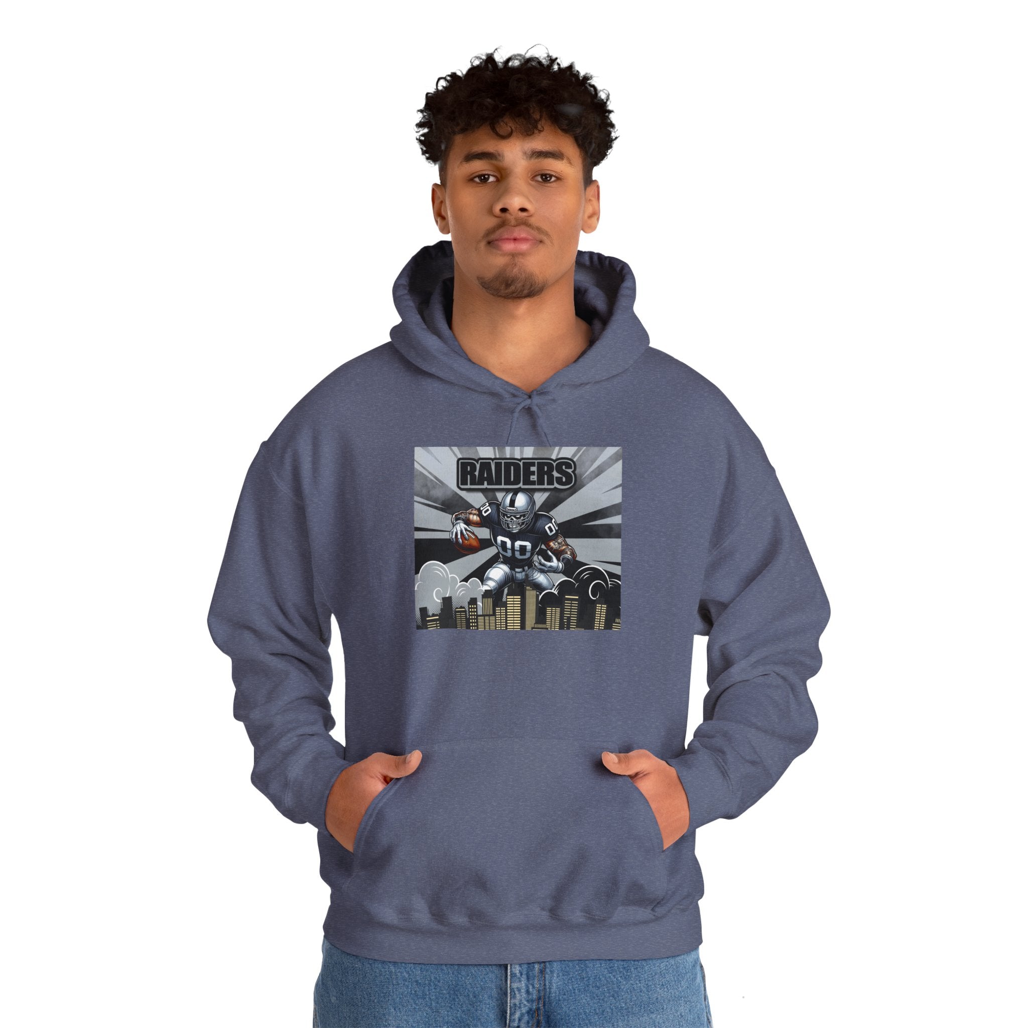 City Warrior Raiders Hoodie, Skyline Power Edition, Touchdown Raiders Hoodie, Unisex Hoodies, Raiders Football Fan Hoodie