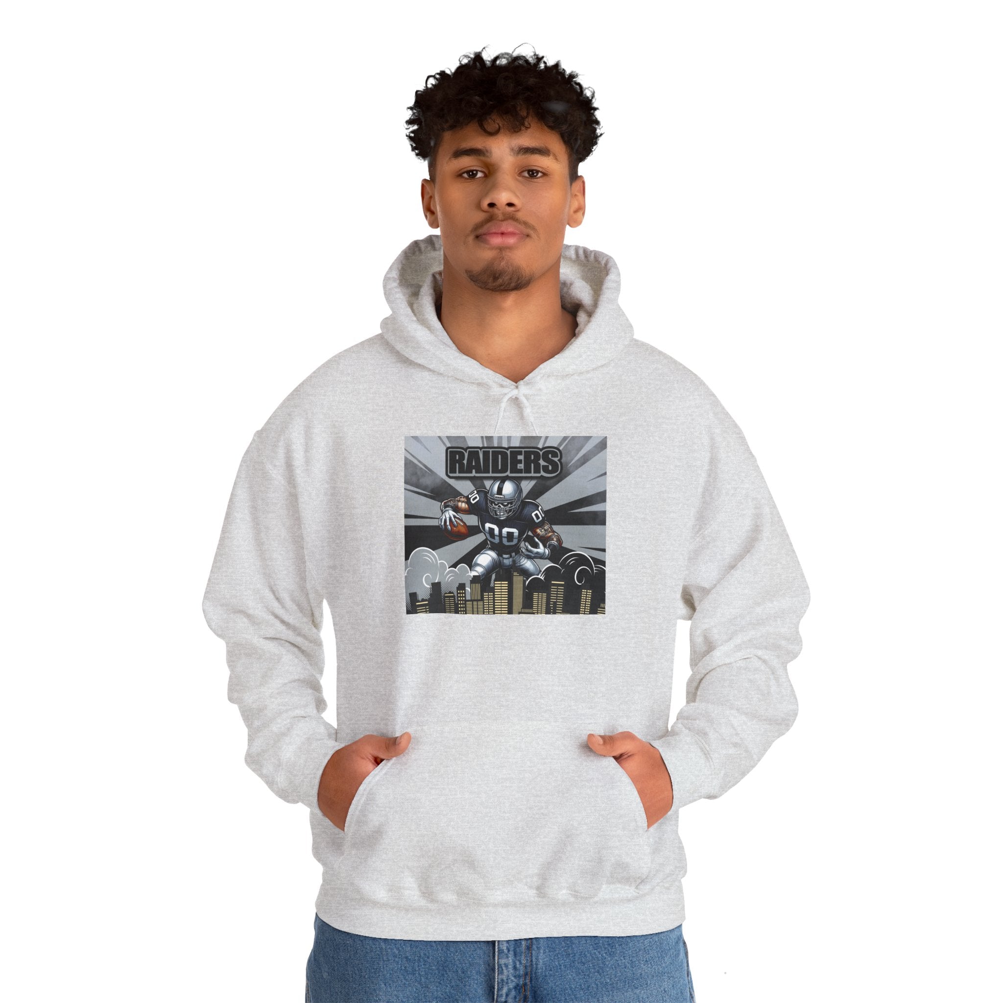 City Warrior Raiders Hoodie, Skyline Power Edition, Touchdown Raiders Hoodie, Unisex Hoodies, Raiders Football Fan Hoodie