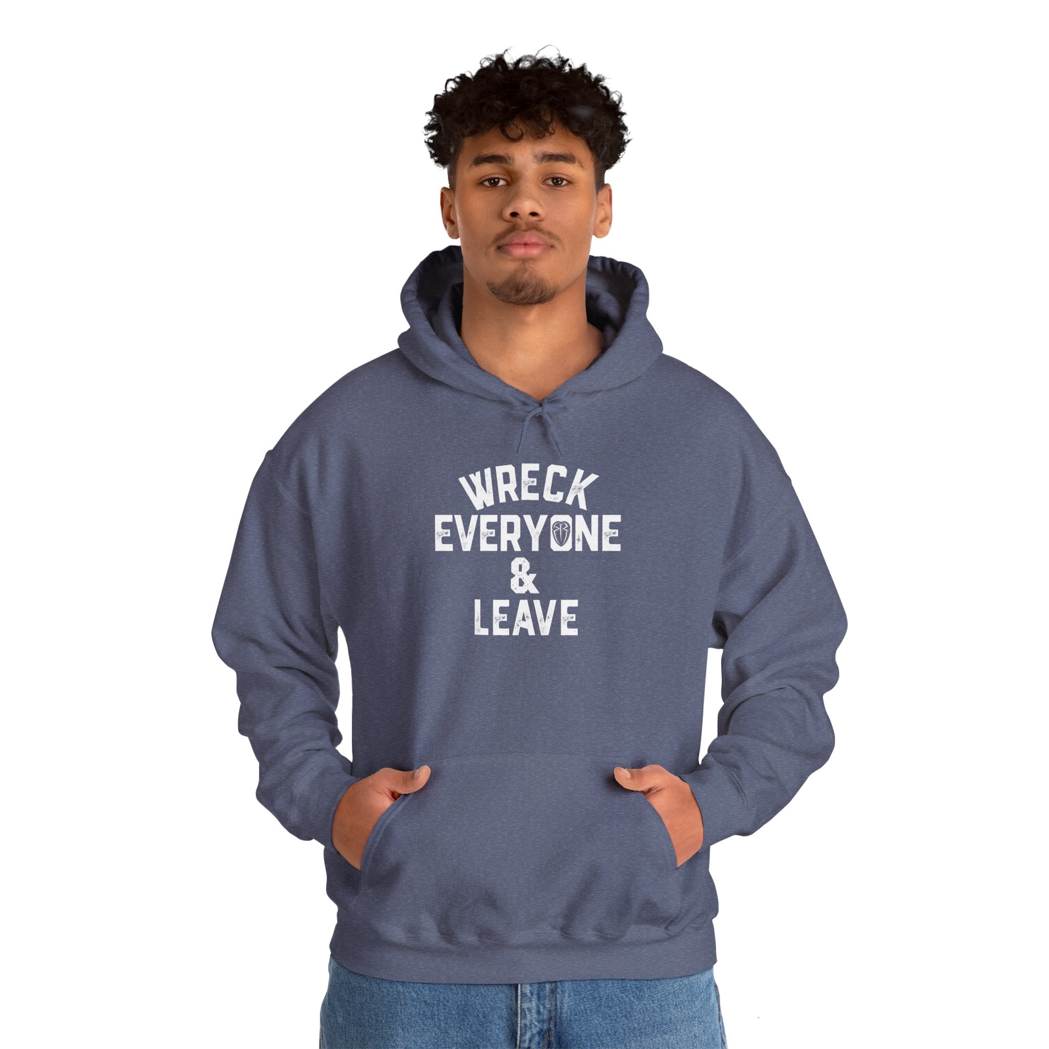 Wreck Everyone and Leave Royal Reigns Hoodies, Pro Wrestling Apparel, Heavy Blend Hoodie, Sports Fan Gift, Graphic Pullover