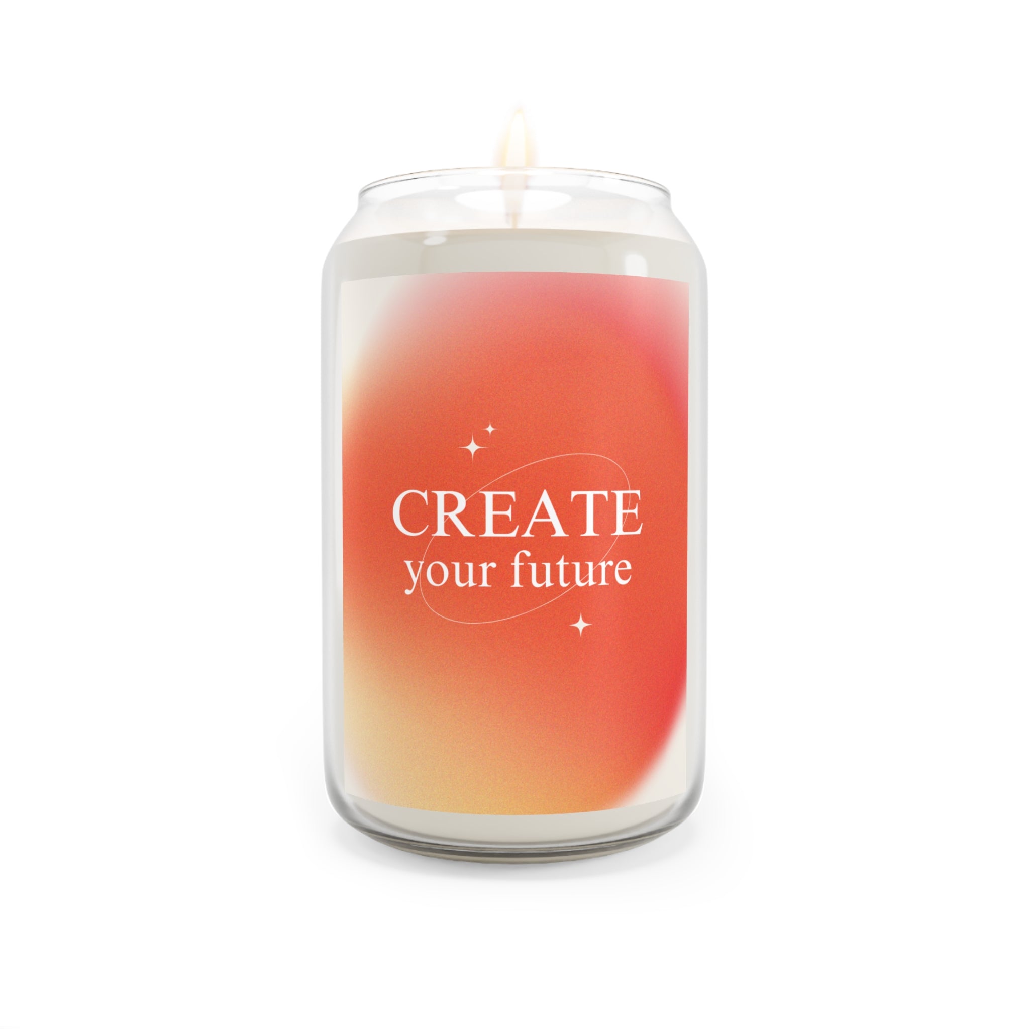 Scented Candle, Create Future Print, Home Decor, Long Burning Fall Winter Candle, Aromatherapy Create Relaxing Ambience