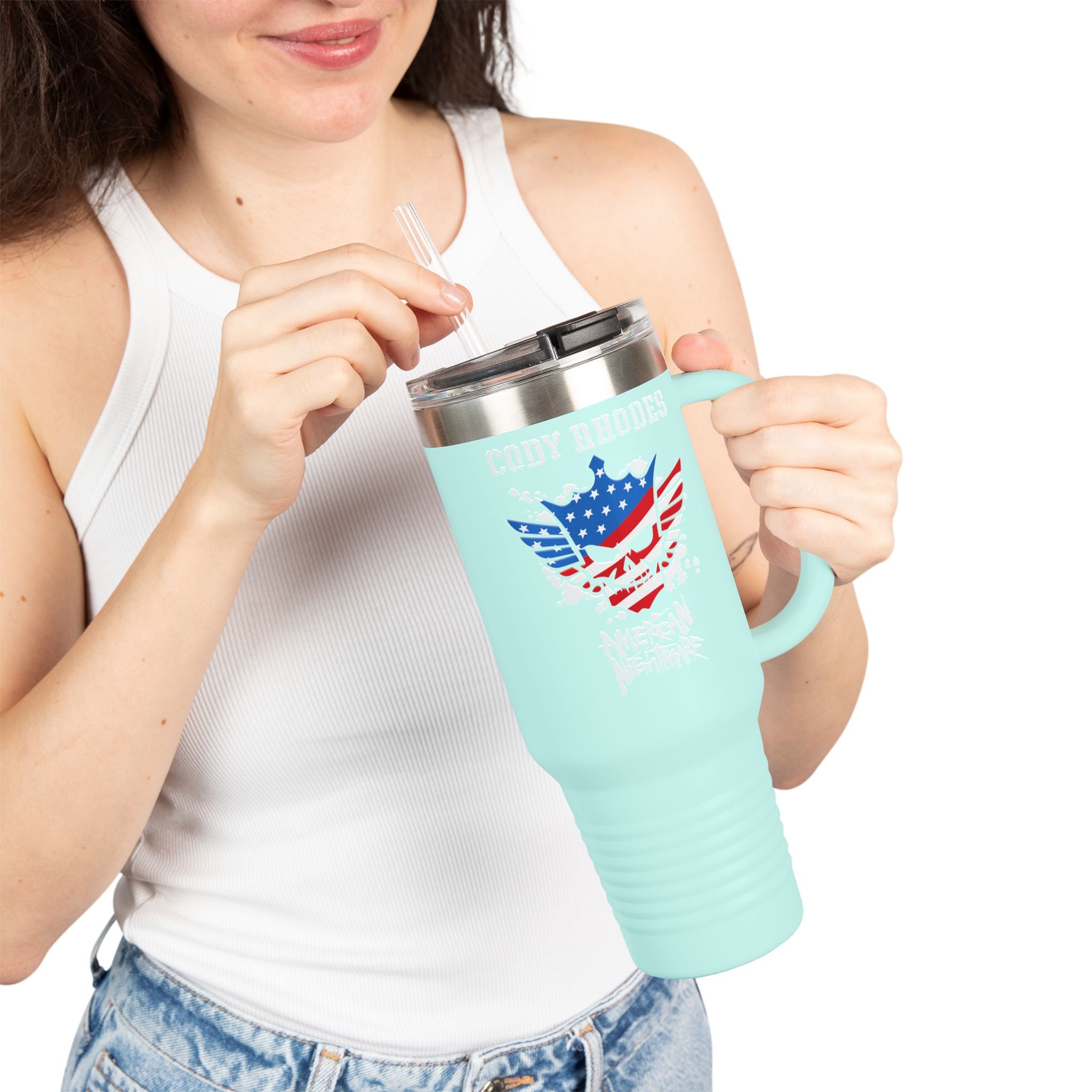 Cody Rhodes American Nightmare Graphic Design, Insulated Travel Mug, Gift for Her Gift for Him - 40oz, Gift for Her, Gift for Him