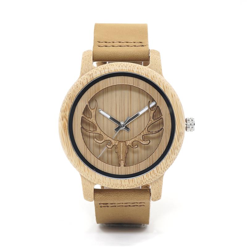 Leather Bamboo Watch