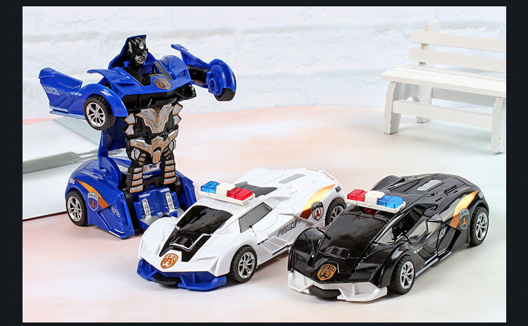 Transforming Police Robot Car β Crash Activated Stunt Toy