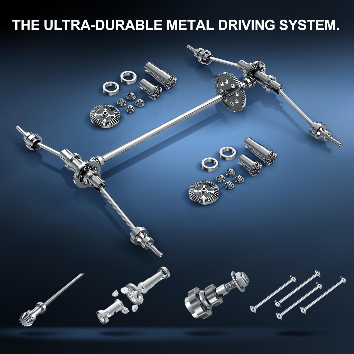 1:20 Scale 4WD Off-Road High-Speed RC Car Truck, 25 MPH, w/Rechargeable Batteries, Waterproof, Brushed 380 Motor