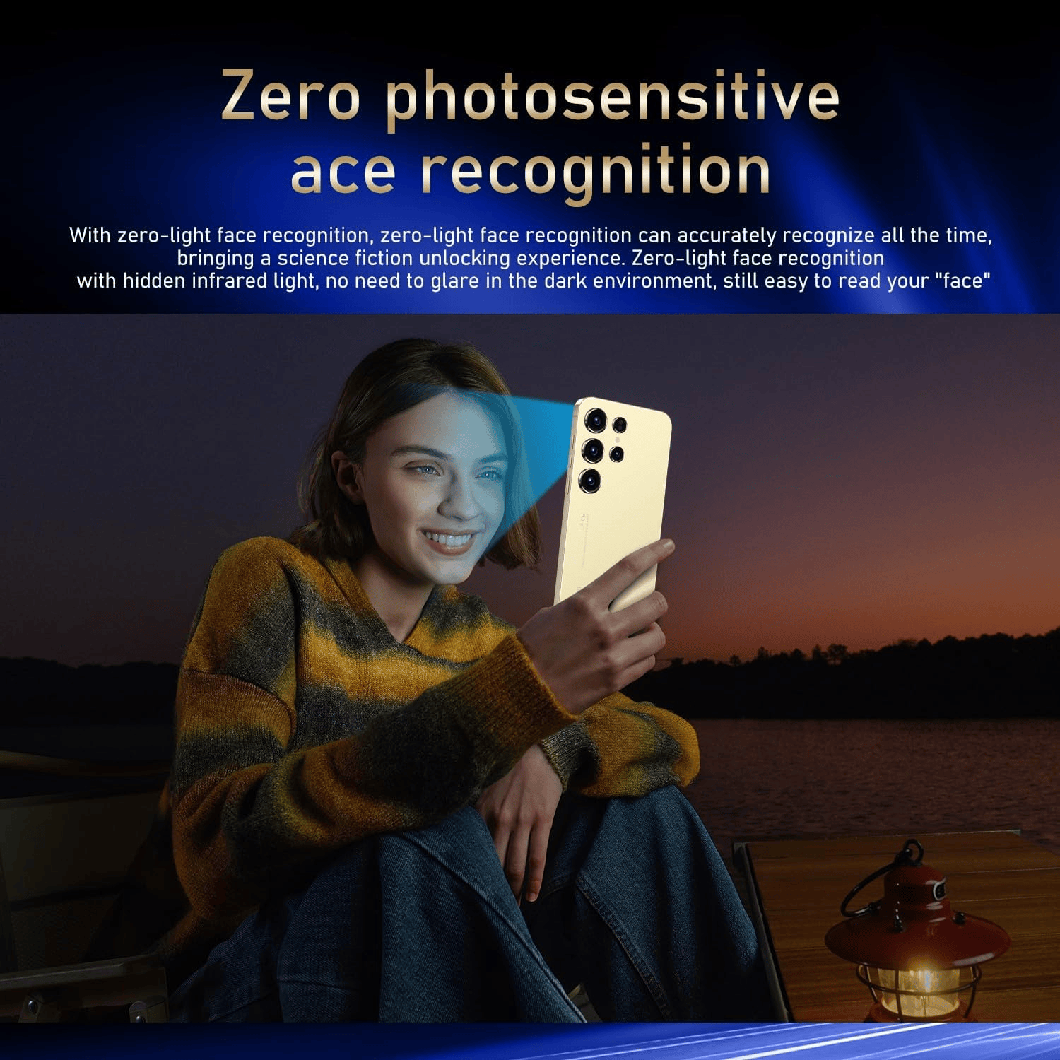 E23 Pro Unlocked Android Phone, Snapdragon,12GB Storage + 256GB Extended, 2400mAh Battery, Face Unlock