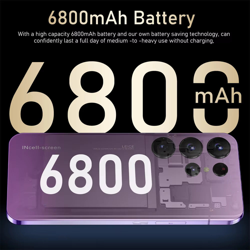 E23 Pro Unlocked Android Phone, Snapdragon,12GB Storage + 256GB Extended, 2400mAh Battery, Face Unlock