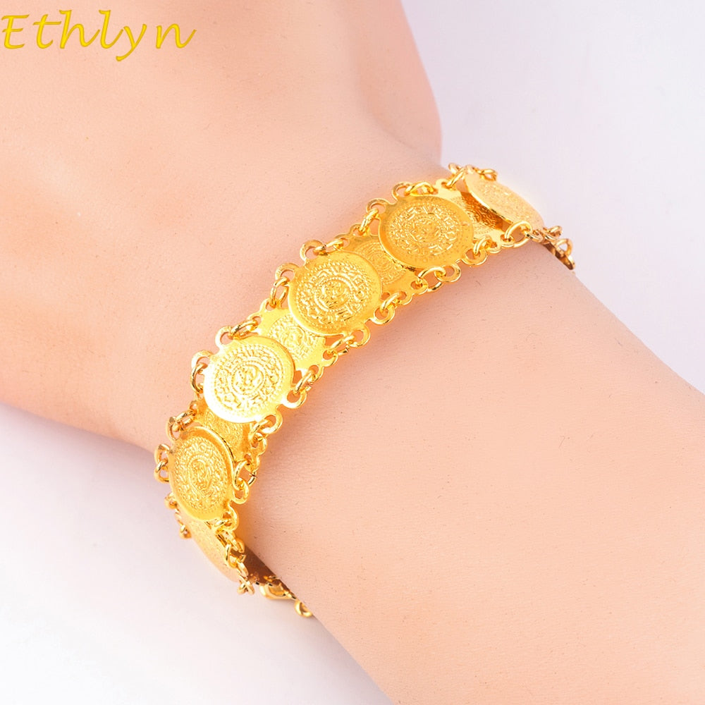 Traditional Gold Coin Bracelet