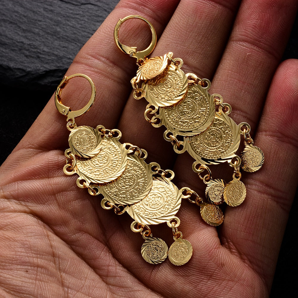 Gold Coin Earrings