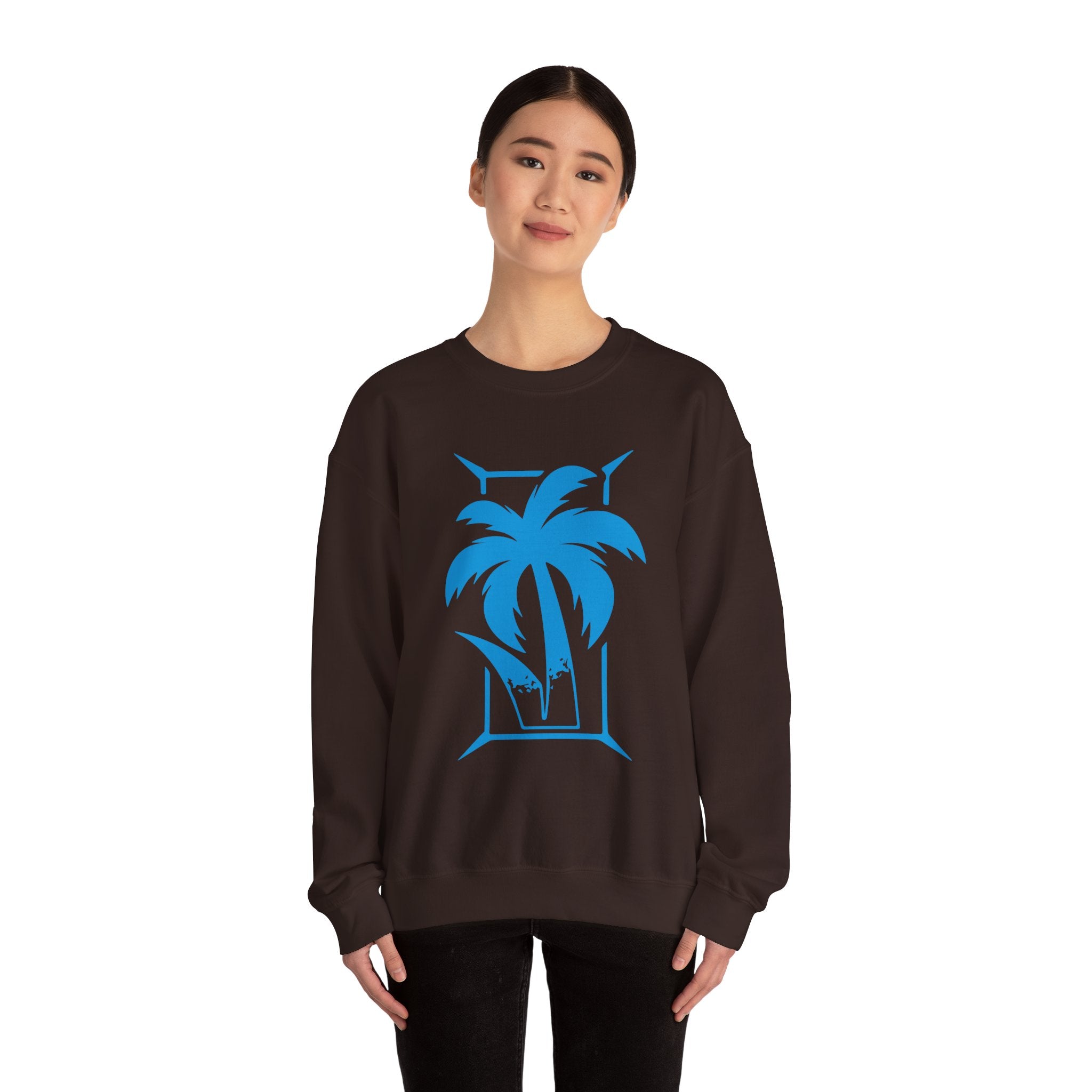 Palm Tree Design Jey Uso Sweatshirt, Wrestling Fan Unisex Sweatshirt - Gift for Him or Her, Casual Outwear, Heavy Blend Crewneck Sweatshirt