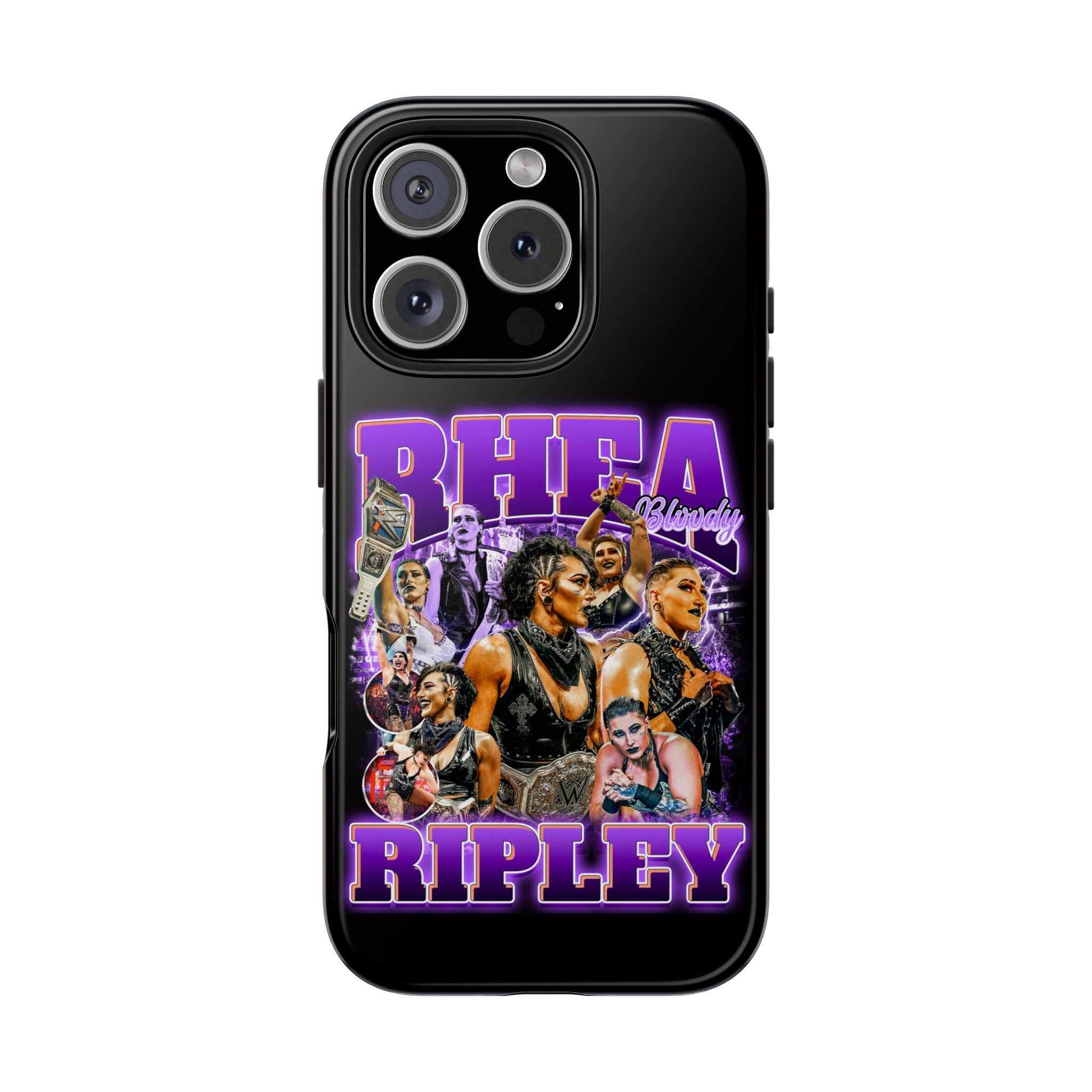 Rhea Ripley Graphic Portrait Design, iPhone and Samsung Case Cool Graphic Sports Fan Phone Case