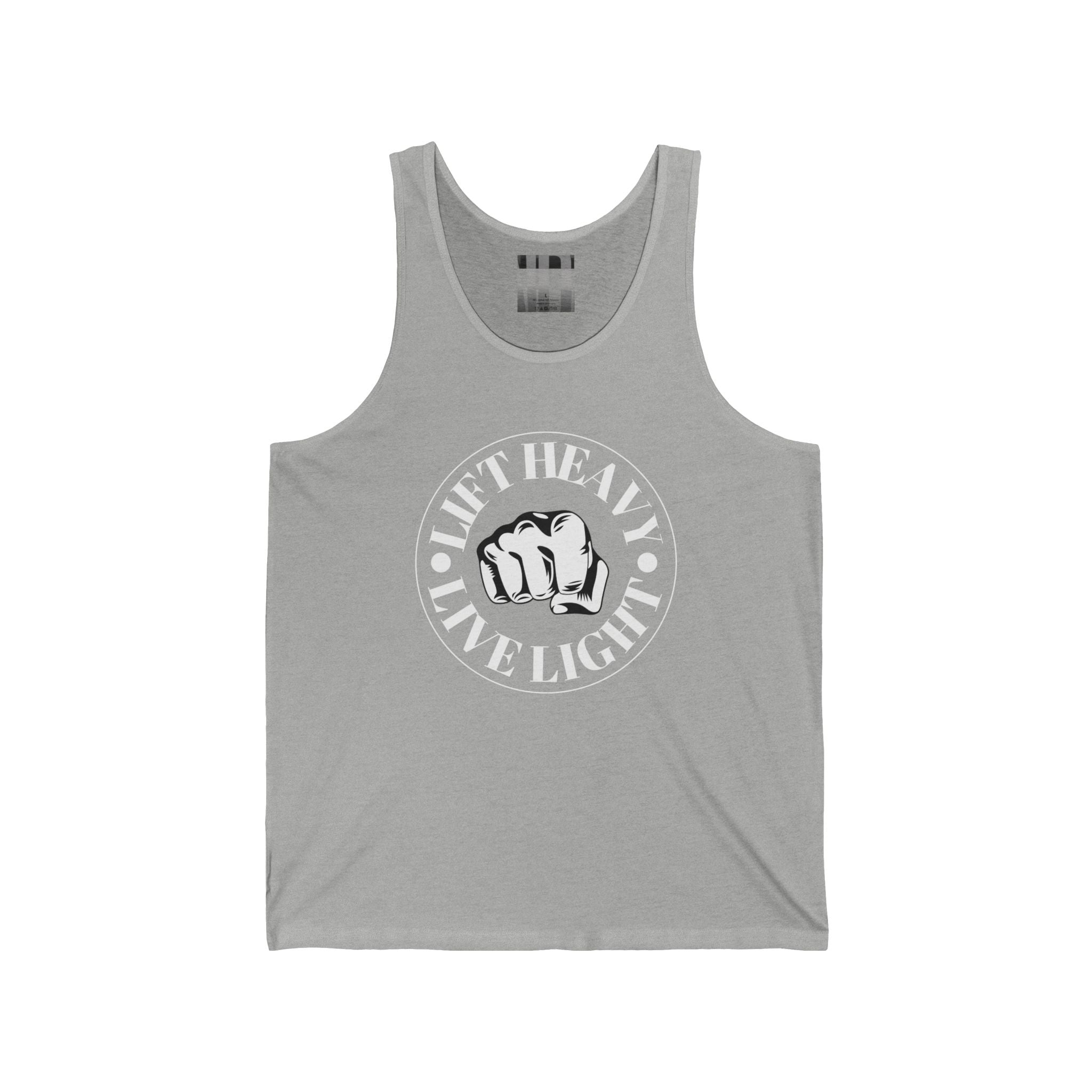 Lift Heavy, Live Light, Gym Dudes Tank Top, Workout Sleeveless Shirt, Fitness Muscle Tee, Athletic Unisex Jersey Tank, Bodybuilding Tank, Exercise Vest