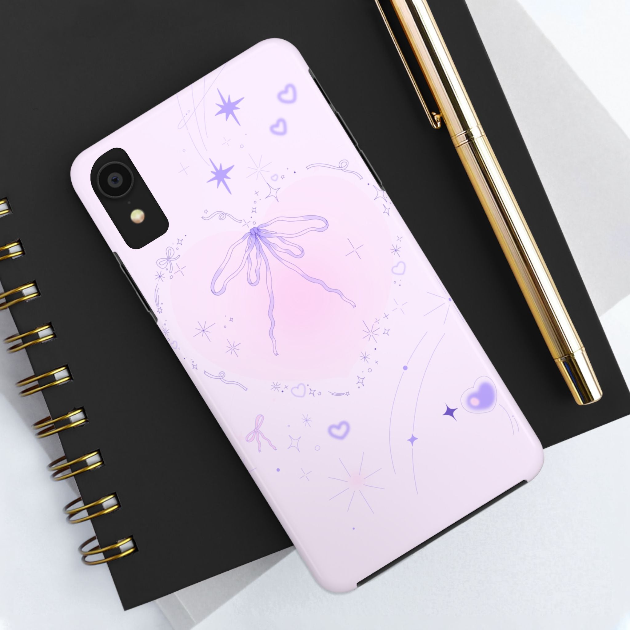 Pink Purple Delicate Fine Line Design, Elegant Phone Cases, Stylish Phone Covers, Chic Phone Protectors, Fashionable Case for Her, Trendy Smartphone Accessories