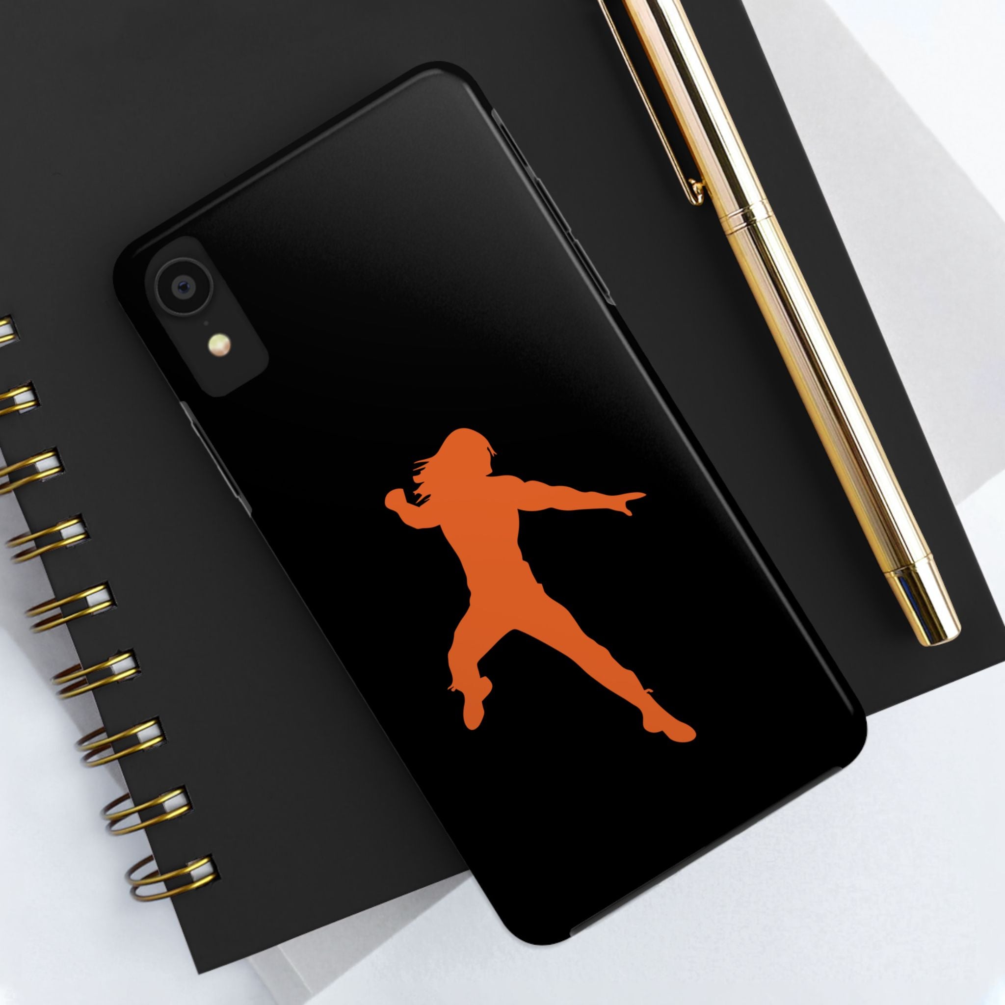 Roman Reigns Jump Orange Graphic Design, iPhone and Samsung Case Cool Graphic Sports Fan Phone Case