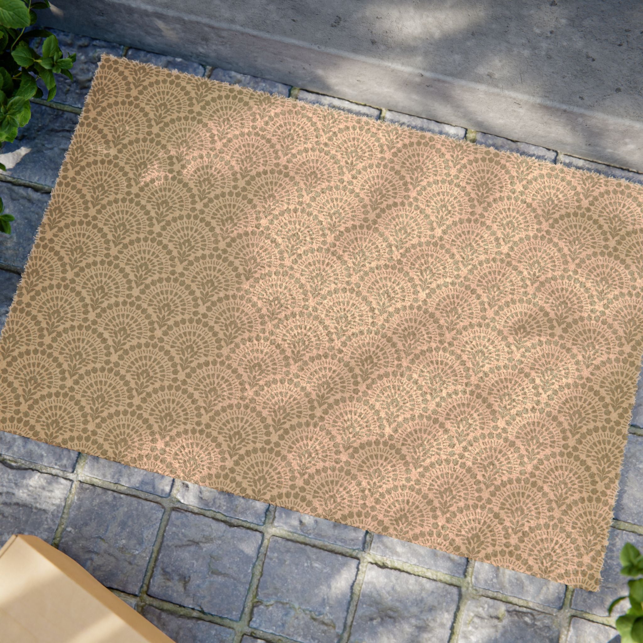 Coir Doormat, Welcome Mat for Front Door Decor, Floor Mats with Non-Slip Backing, Home Office