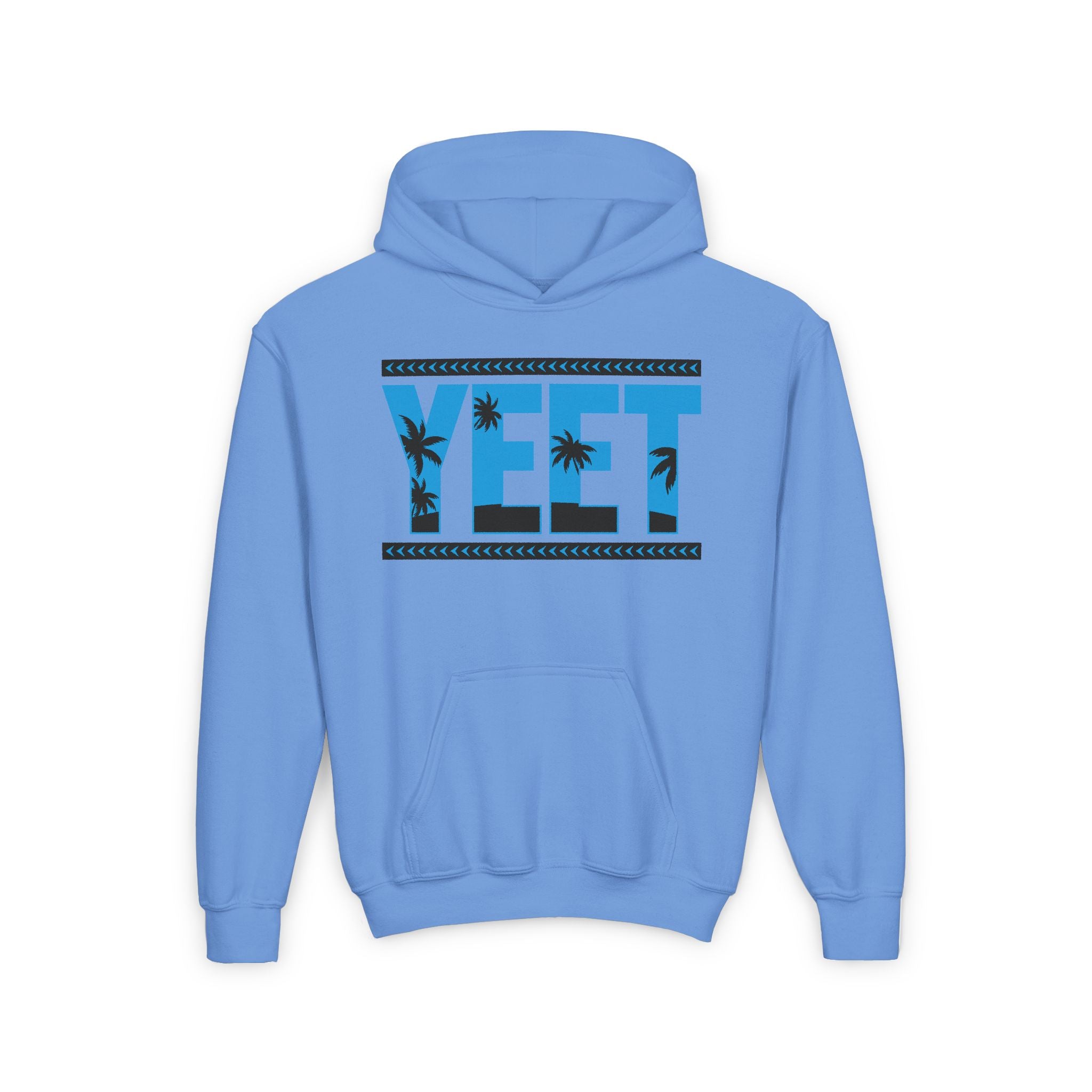 Yeet Two Color Blue Black Shirt Design, Sports Fan Kids Hoodies - Youth Heavy Blend Hooded Sweatshirt, Unisex Wrestling Fan Hoodies, Gift for Her-Him, Casual Outwear