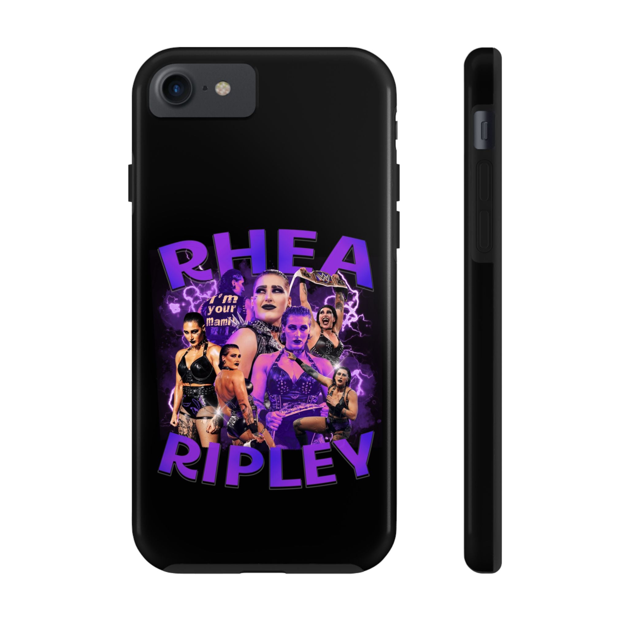 Rhea Ripley Graphic Portrait Design, iPhone and Samsung Case Cool Graphic Sports Fan Phone Case