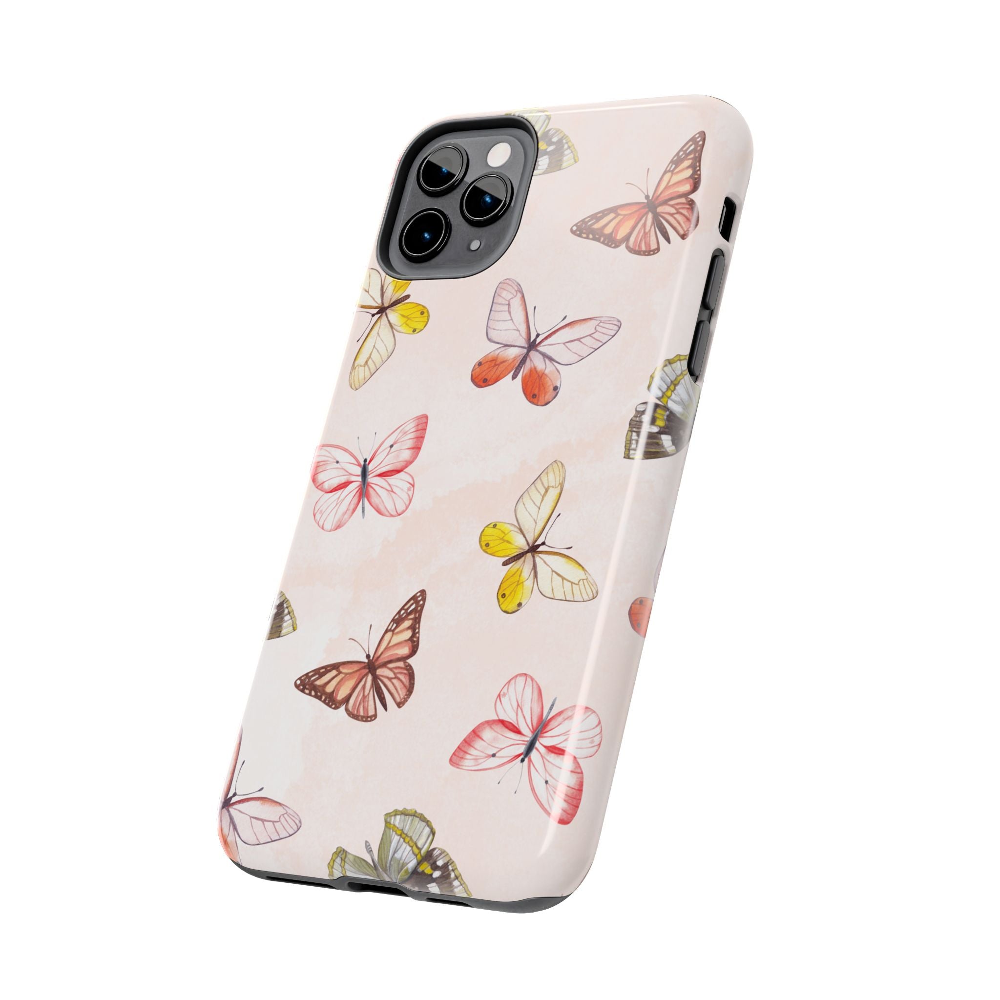 Pink Butterflies, Elegant Phone Cases, Stylish Phone Covers, Chic Phone Protectors, Fashionable Case for Her, Trendy Smartphone Accessories