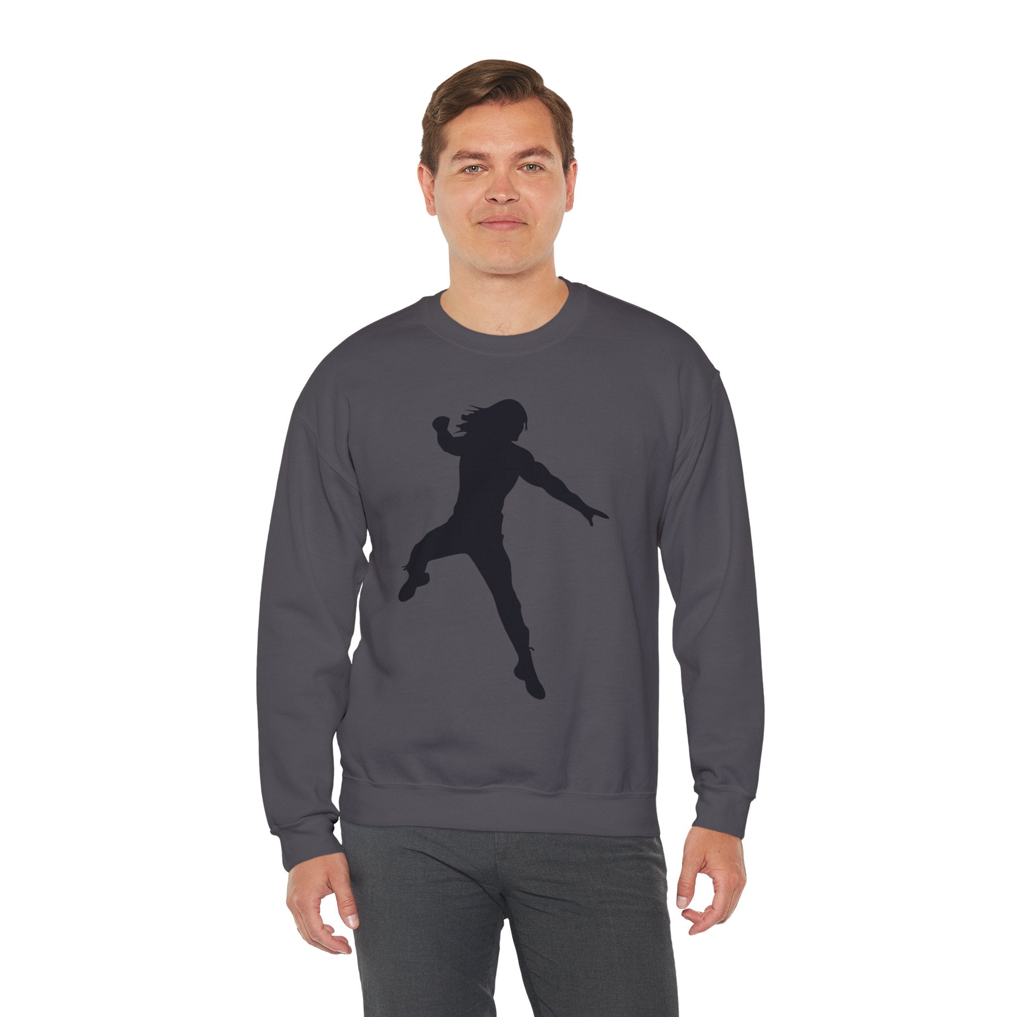 Roman Reigns Black Design, Wrestling Fan Unisex Sweatshirt - Gift for Him or Her, Casual Outwear, Graphic Design, Heavy Blend Crewneck Sweatshirt