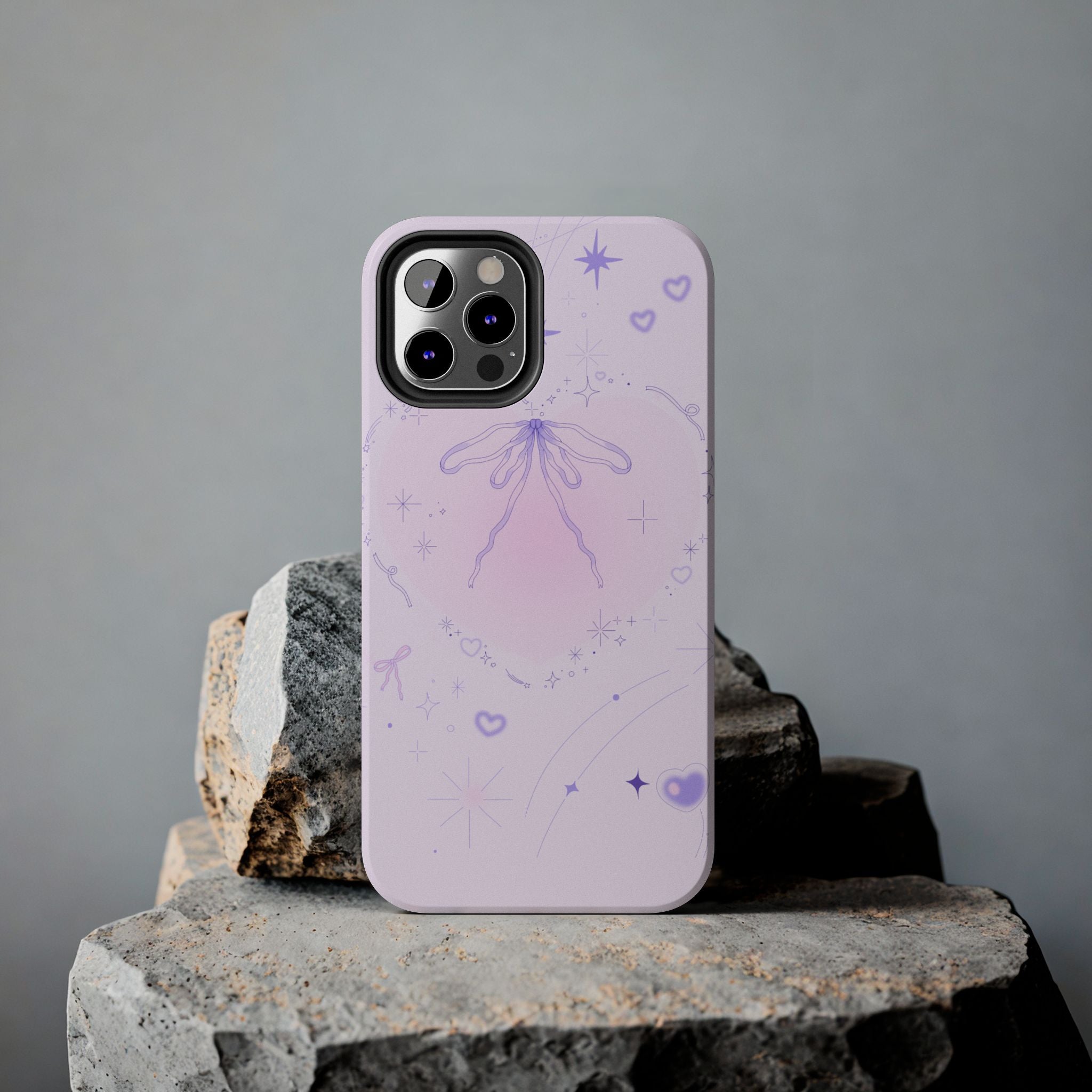 Pink Purple Delicate Fine Line Design, Elegant Phone Cases, Stylish Phone Covers, Chic Phone Protectors, Fashionable Case for Her, Trendy Smartphone Accessories