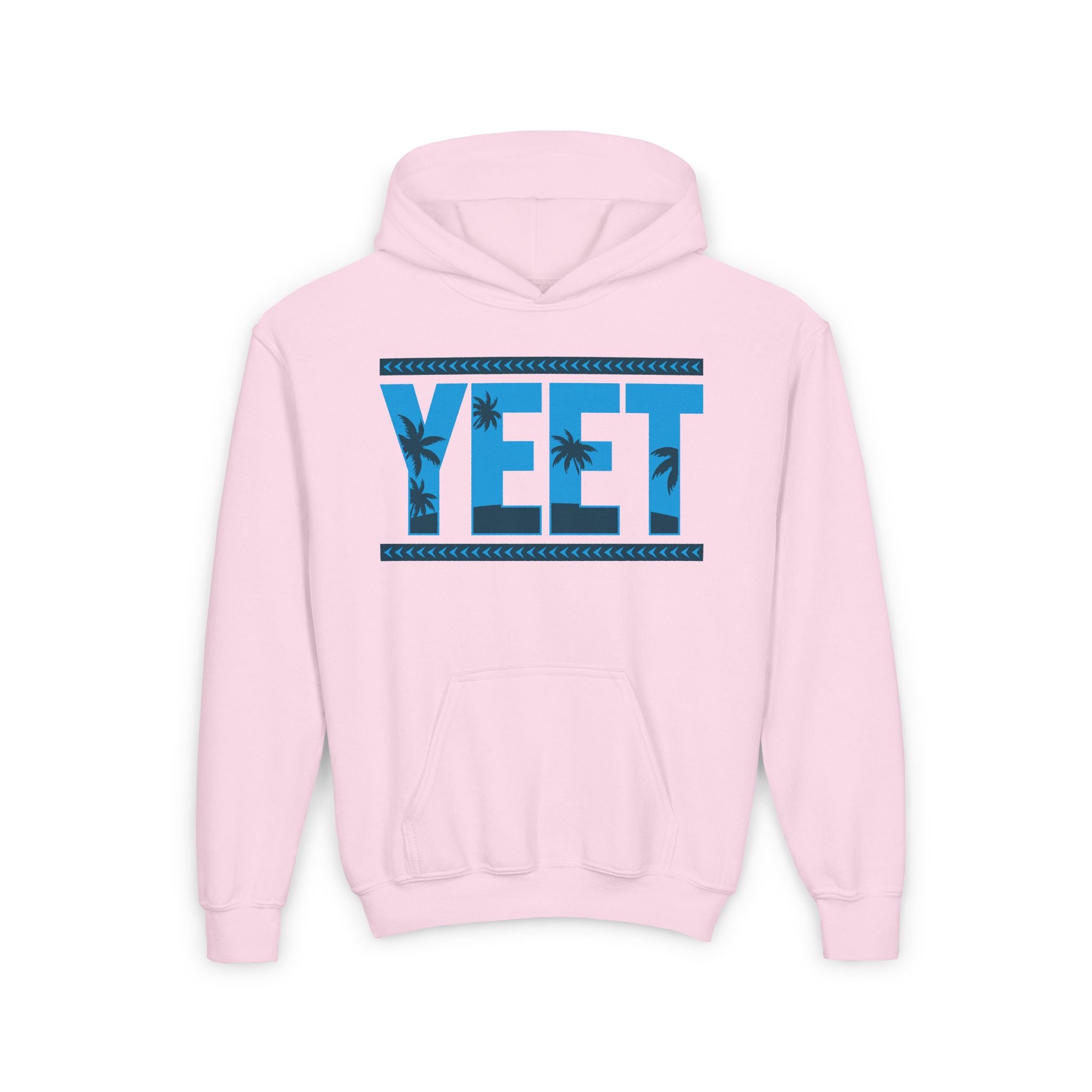 Yeet Two Color Blue Grey Shirt Design, Sports Fan Kids Hoodies - Youth Heavy Blend Hooded Sweatshirt, Unisex Wrestling Fan Hoodies, Gift for Her-Him, Casual Outwear