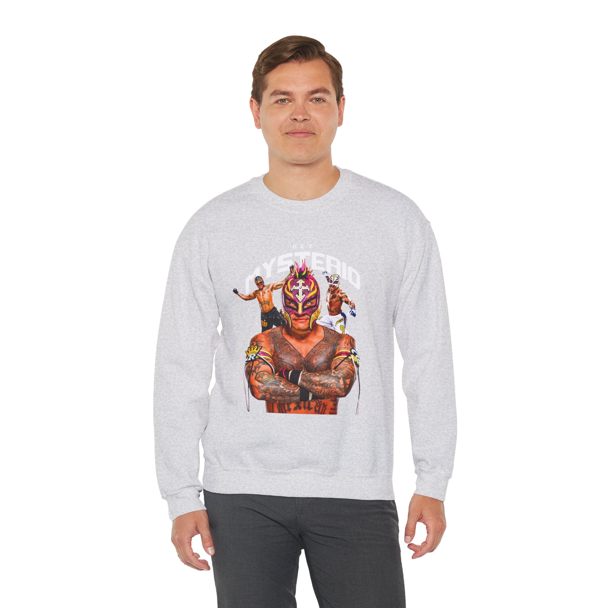 Rey Mysterio Sweatshirt, Sports Sweatshirt, Wrestling Fan Unisex Sweatshirt - Gift for Him or Her, Casual Outwear, Heavy Blend Crewneck Sweatshirt