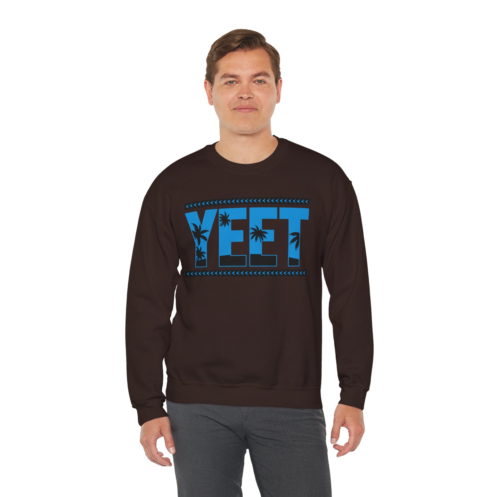 Blue Black Yeet Sweatshirt, Wrestling Fan Unisex Sweatshirt - Gift for Him or Her, Casual Outwear, Heavy Blend Crewneck Sweatshirt