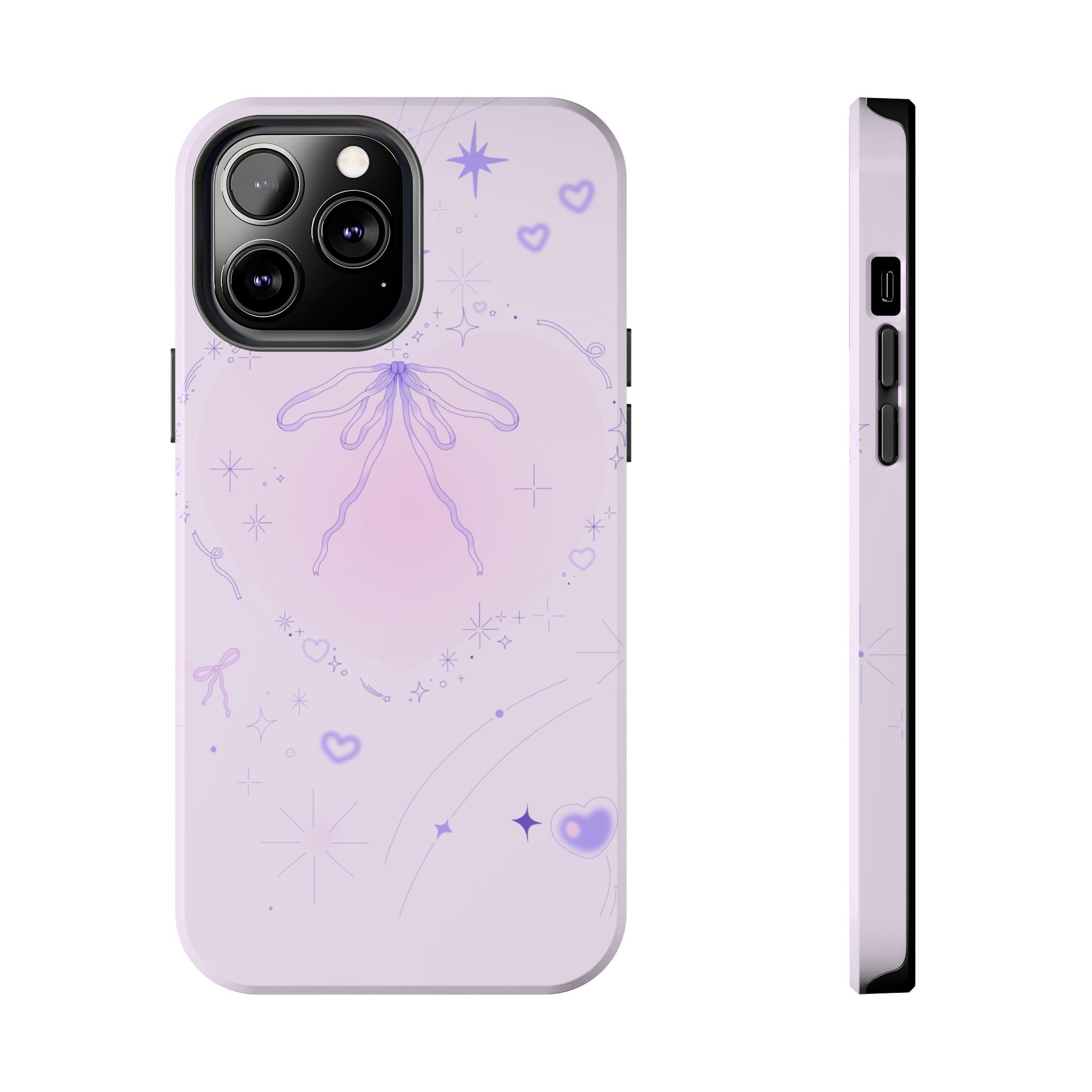 Pink Purple Delicate Fine Line Design, Elegant Phone Cases, Stylish Phone Covers, Chic Phone Protectors, Fashionable Case for Her, Trendy Smartphone Accessories