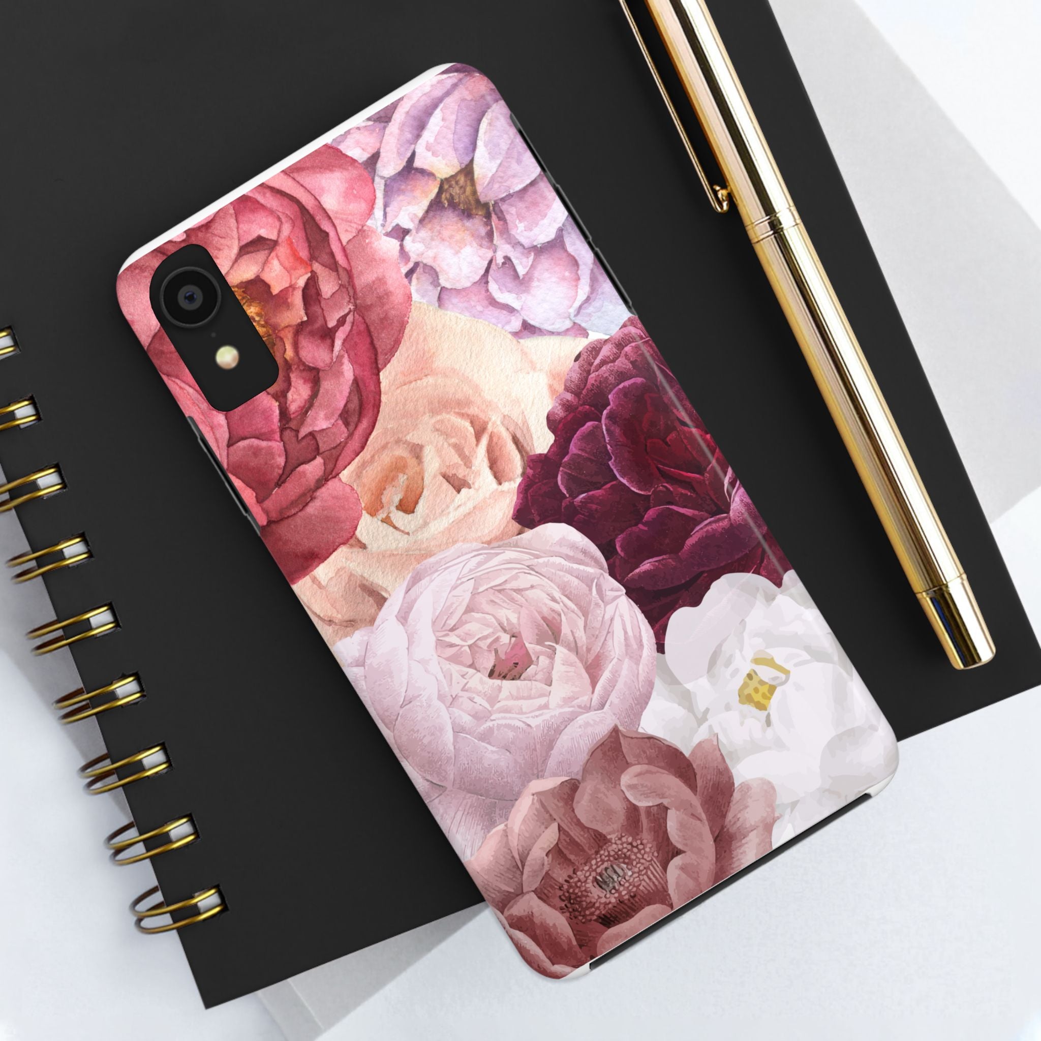 Pink Purple Watercolor Flower, Elegant Phone Cases, Stylish Phone Covers, Chic Phone Protectors, Fashionable Case for Her, Trendy Smartphone Accessories