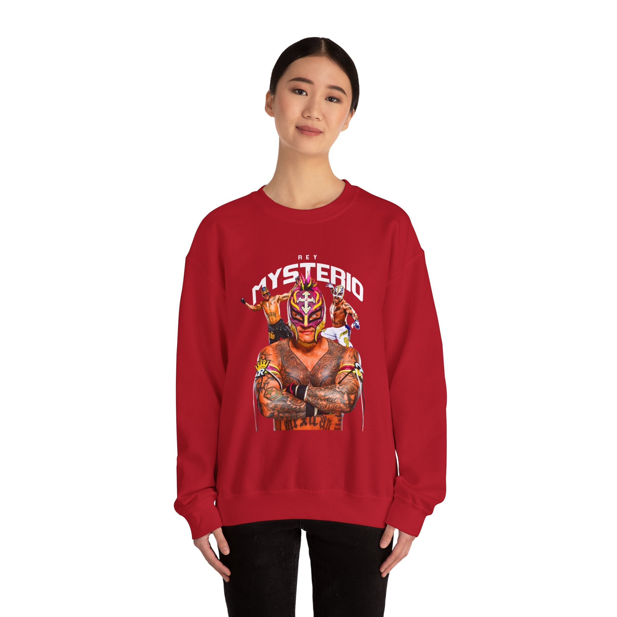 Rey Mysterio Sweatshirt, Sports Sweatshirt, Wrestling Fan Unisex Sweatshirt - Gift for Him or Her, Casual Outwear, Heavy Blend Crewneck Sweatshirt