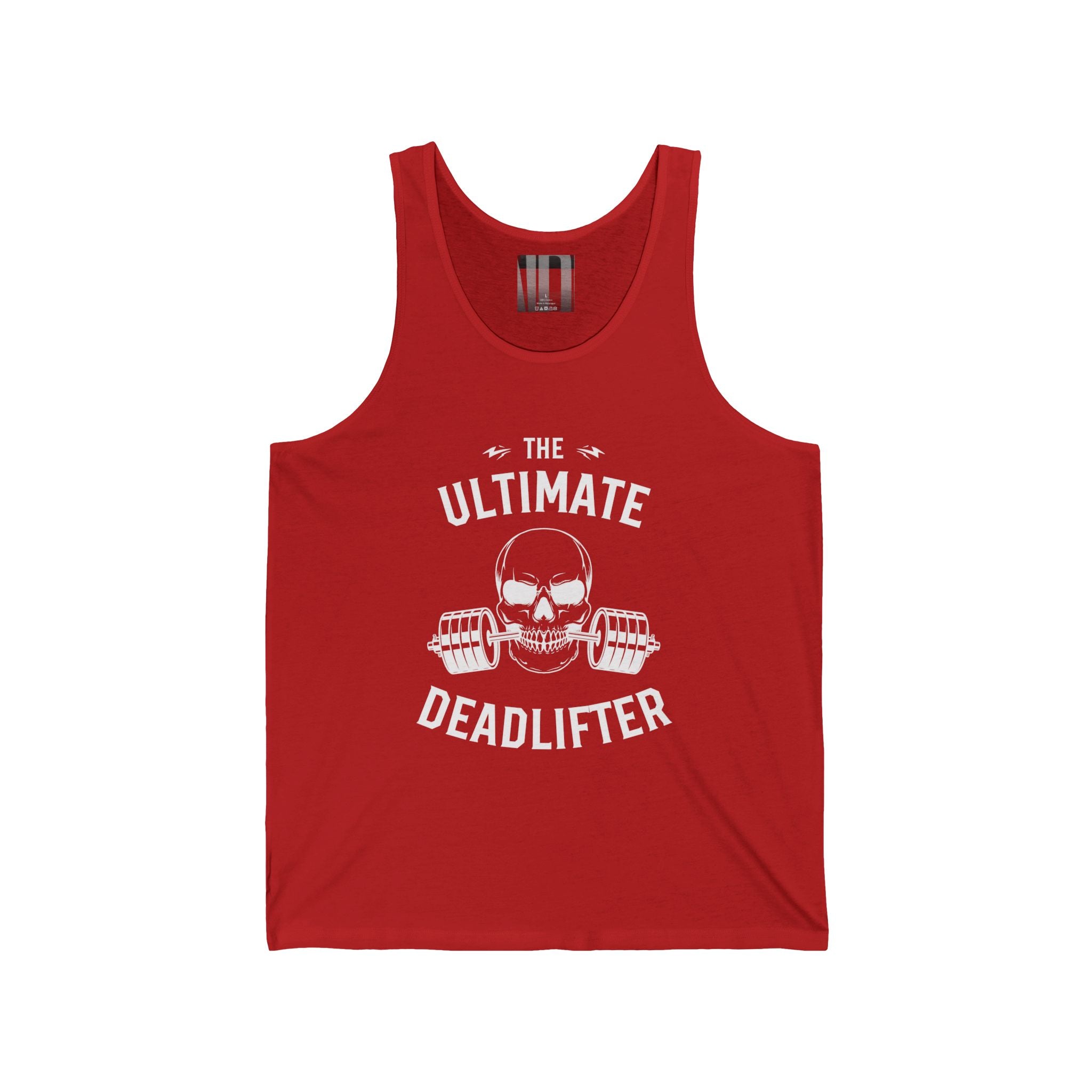 Ultimate Deadlifter White, Gym Dudes Tank Top, Workout Sleeveless Shirt, Fitness Muscle Tee, Athletic Unisex Jersey Tank, Bodybuilding Tank, Exercise Vest