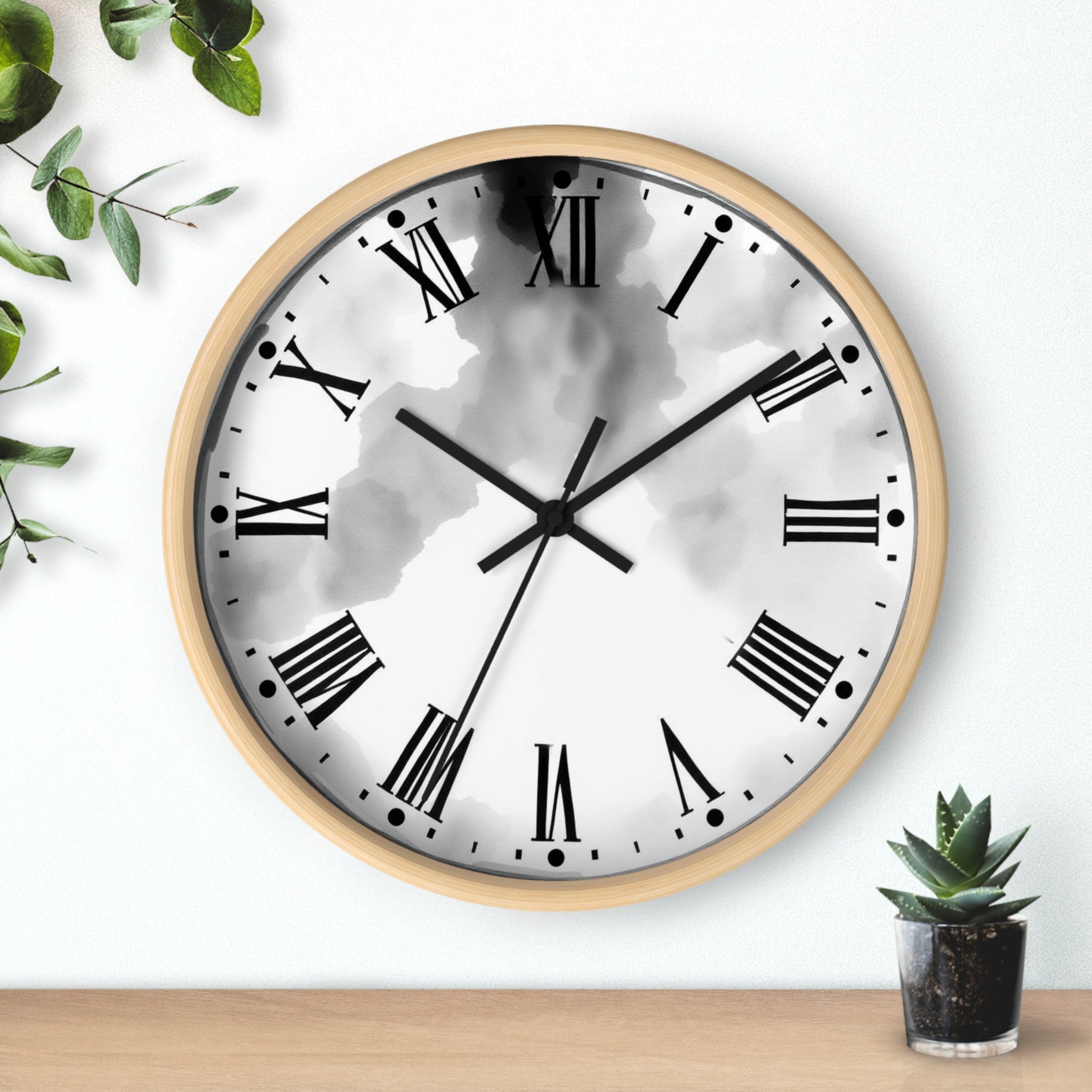 Classic Black and White Design Elegant Wall Clock, Home Decor, Wall Art